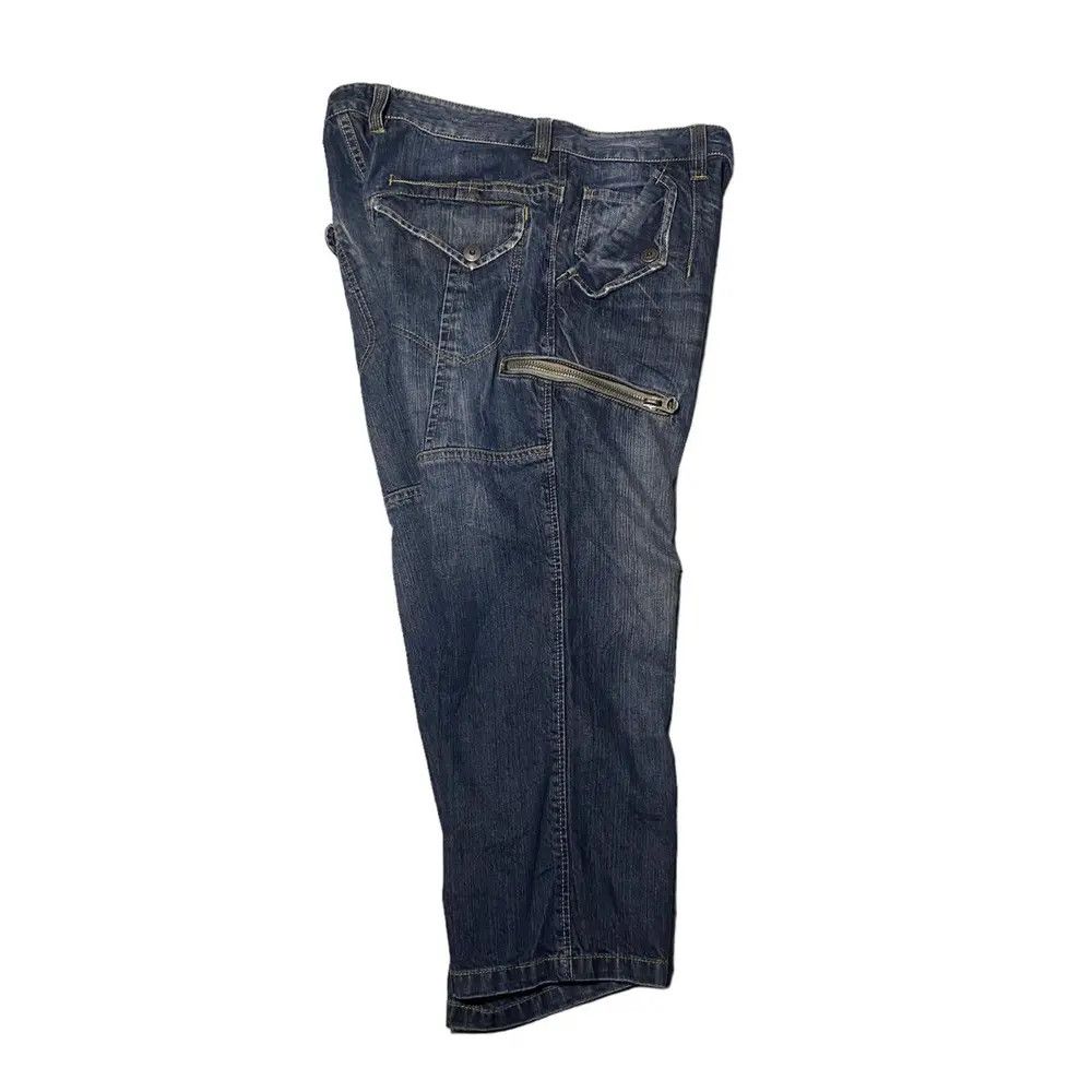 Japanese Brand lcco japanesebrand multizip pocket denim y2k lgb Size US 33 - 13 Thumbnail