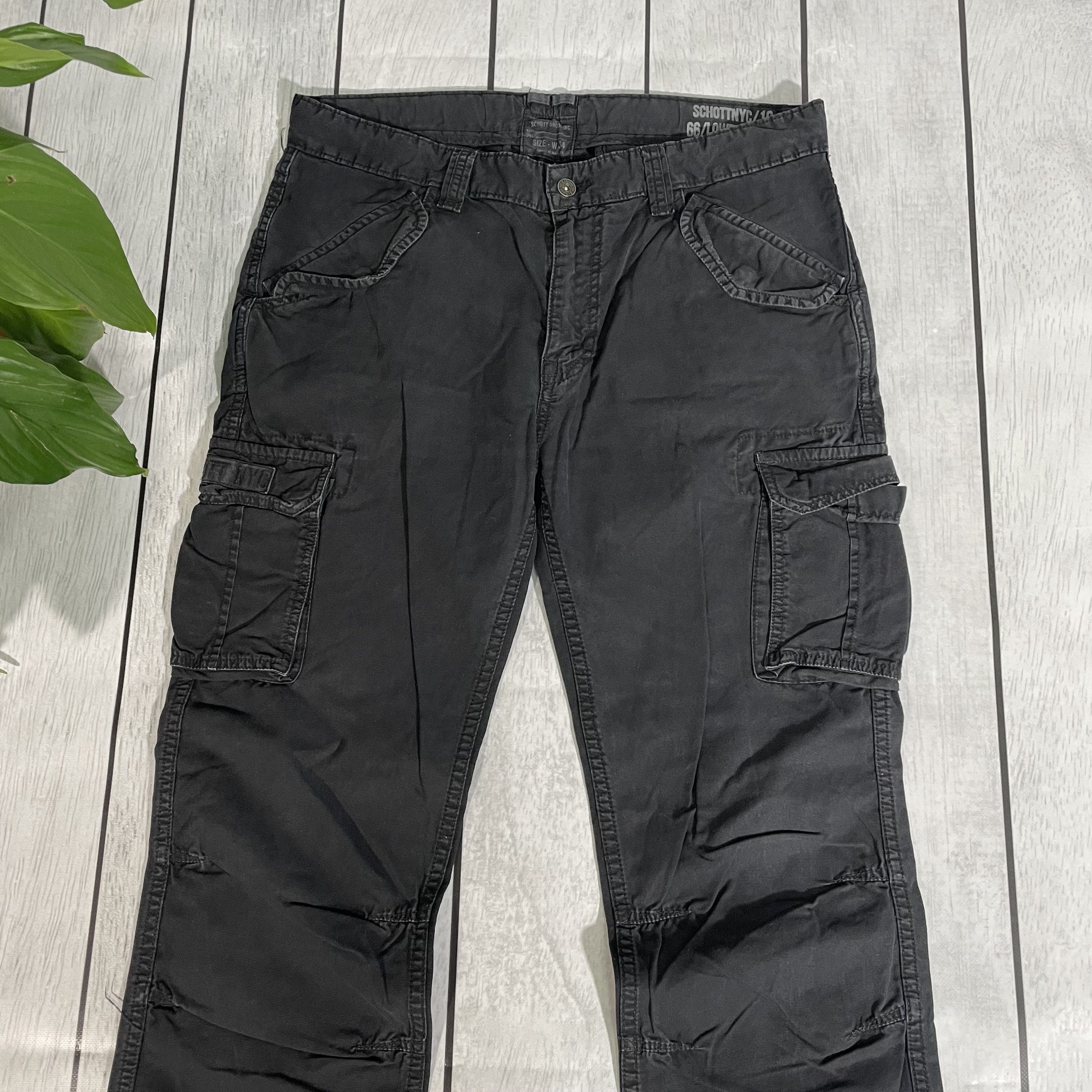 Schott Vintage Cargo Pants SCHOTT NYC streetwear y2k style sz 34 Size US 34 / EU 50 - 7 Thumbnail