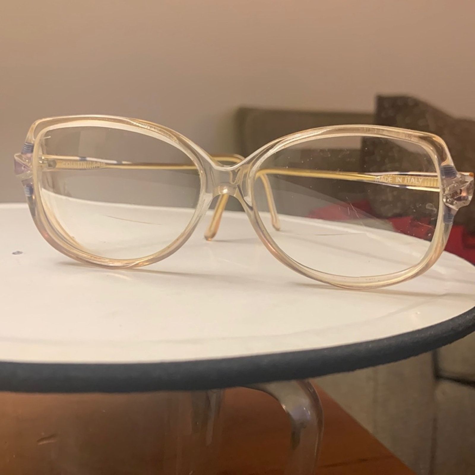 Vintage 70’s 80’s oversized Italian eyeglass frames Golden Girls Size ONE SIZE - 1 Thumbnail
