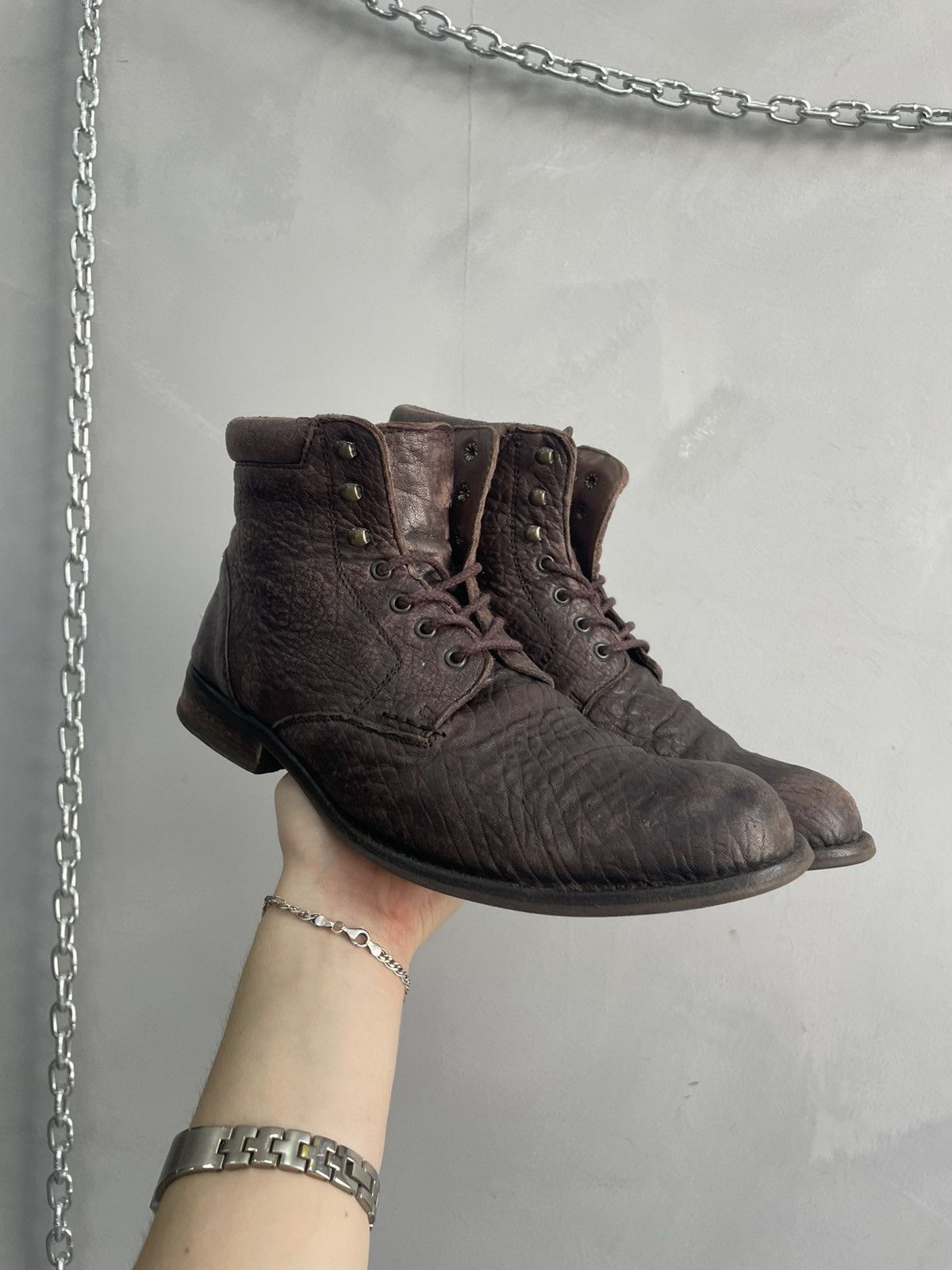 Zara Ankle moto boots Guidi style y2k leather 90s Size US 7 / EU 40 - 2 Thumbnail