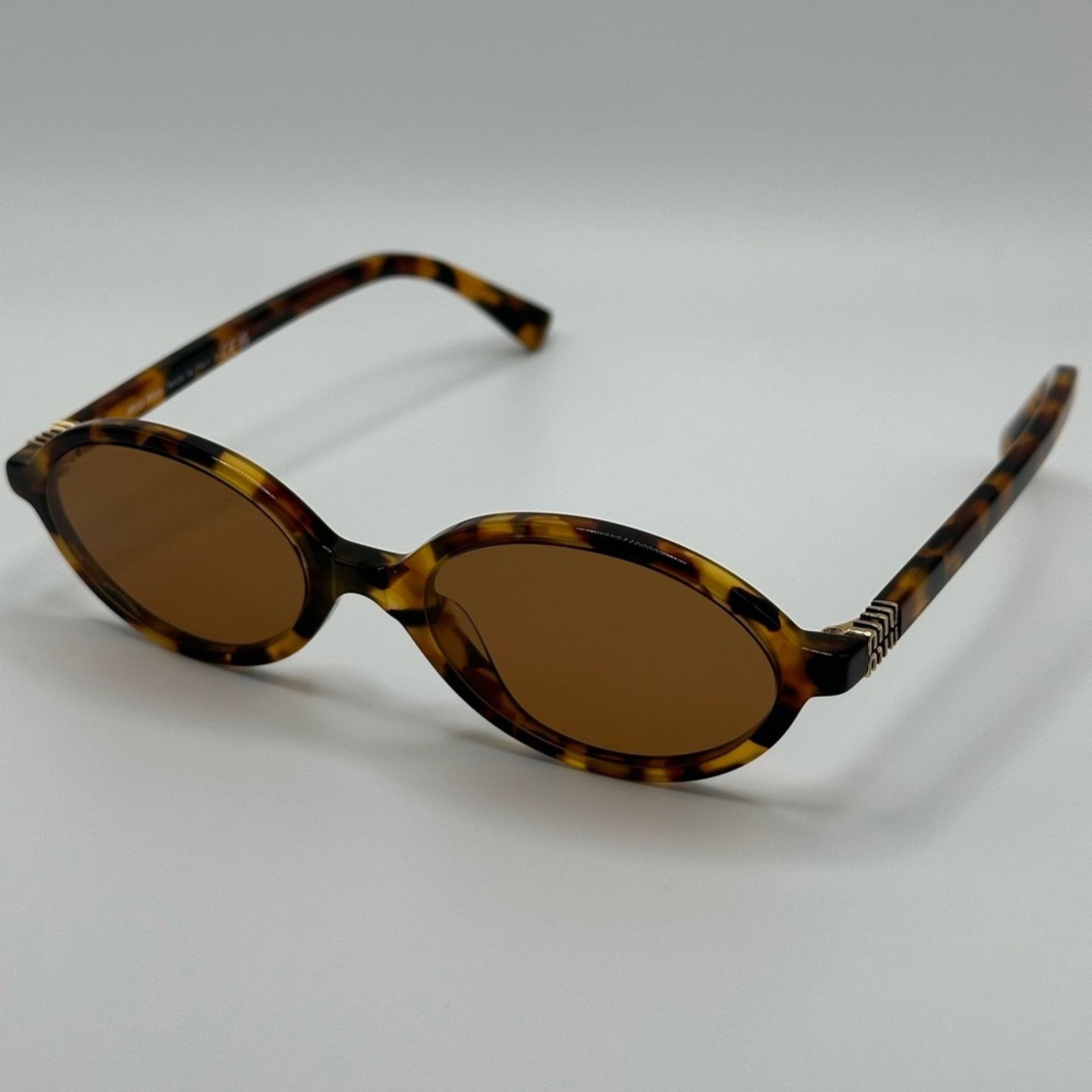 Miu Miu NEW MIU MIU MU04ZS 19P2Z1 Light HavanaBrown Women Sunglasses Size ONE SIZE - 3 Thumbnail