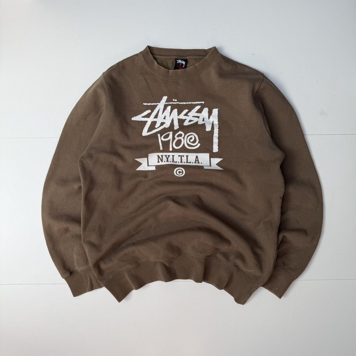 Stussy Vintage stussy NYTLA y2k brown sweatshirt crewneck Size US L / EU 52-54 / 3 - 1 Thumbnail