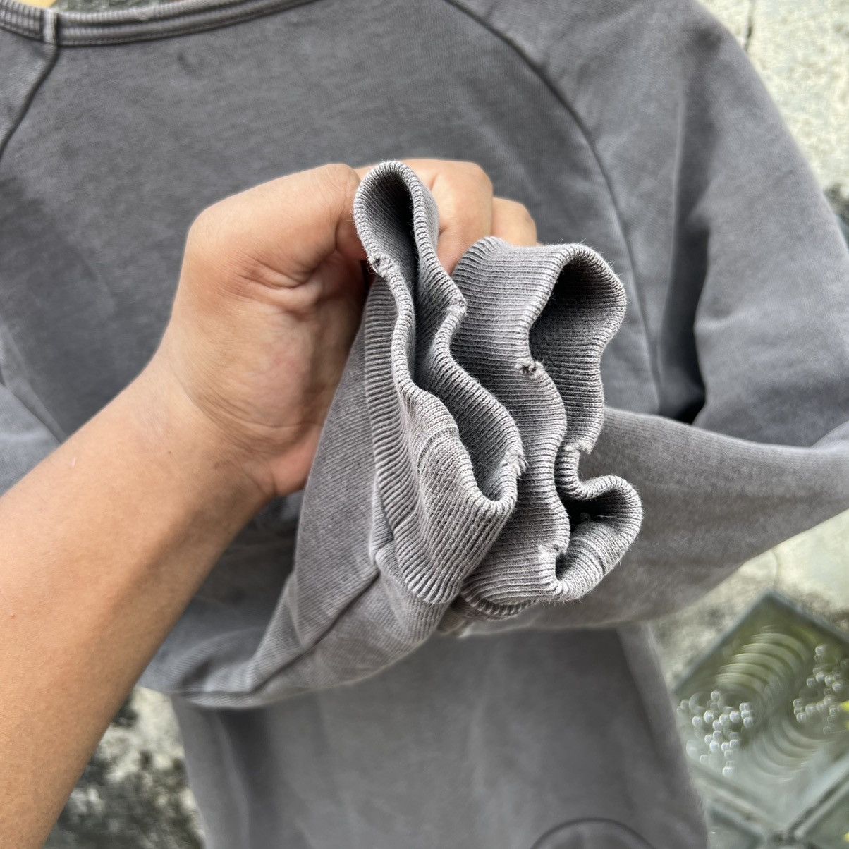 Japanese Brand “RETRO ENGINE” CREWNECK DISTRESSED STITCHING Size US L / EU 52-54 / 3 - 16 Thumbnail