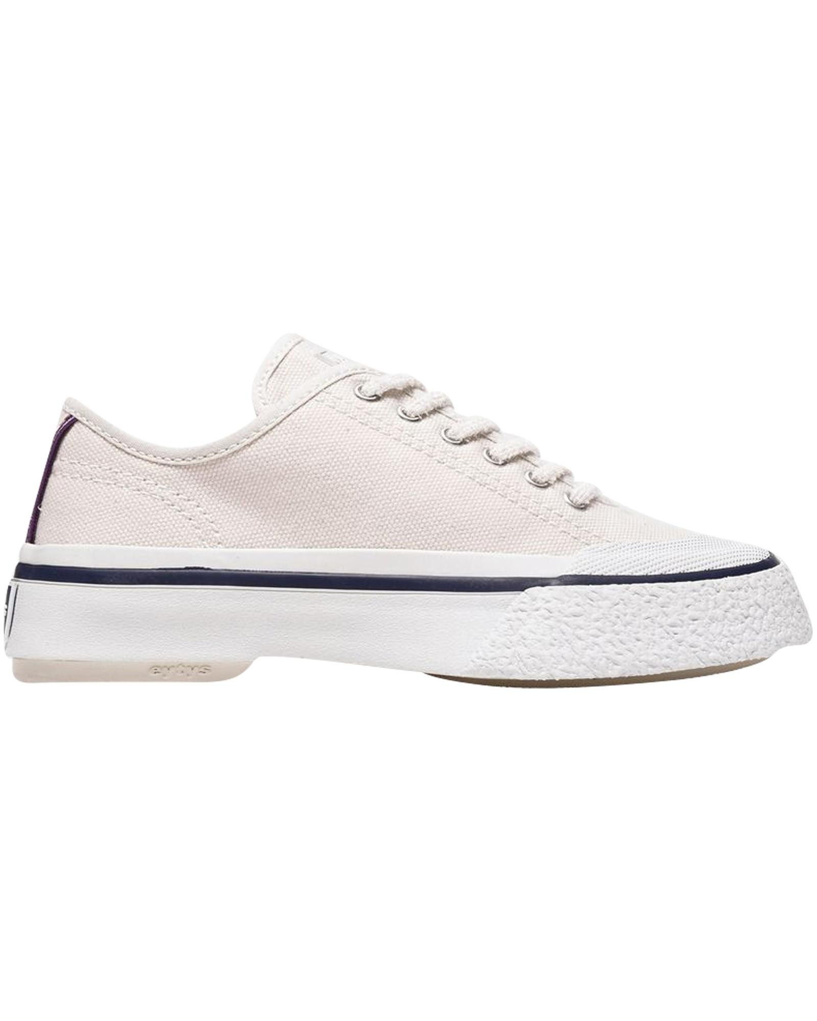 image of Eytys Canvas Platform Sneakers With Navy Trim in Beige, Women's (Size 10)