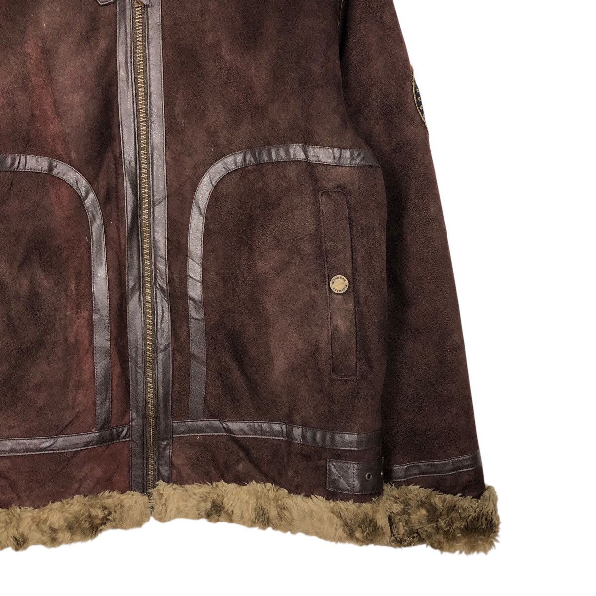 Japanese Brand 📌Vintage Biker Jacket Shearling Fur Blanket Kissmark Size US M / EU 48-50 / 2 - 6 Thumbnail