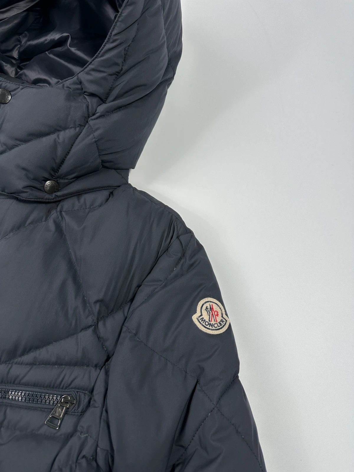 Moncler Moncler Maya Navy Blue Diamonds Puffer Down Hooded Jacket Size US M / EU 48-50 / 2 - 7 Thumbnail