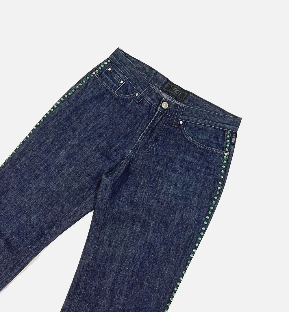 Versace Jeans Couture Versace Jeans Couture Straight Jeans With Rhinestones Womens Size 27" / US 4 / IT 40 - 3 Thumbnail