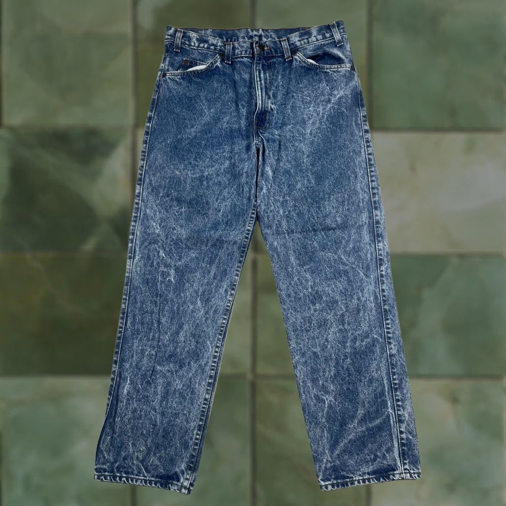 Levi's VINTAGE Levi's Jeans Mens 34x29 Blue Acid Wash Denim Straight Leg Made USA 80s Size US 34 / EU 50 - 1 Thumbnail