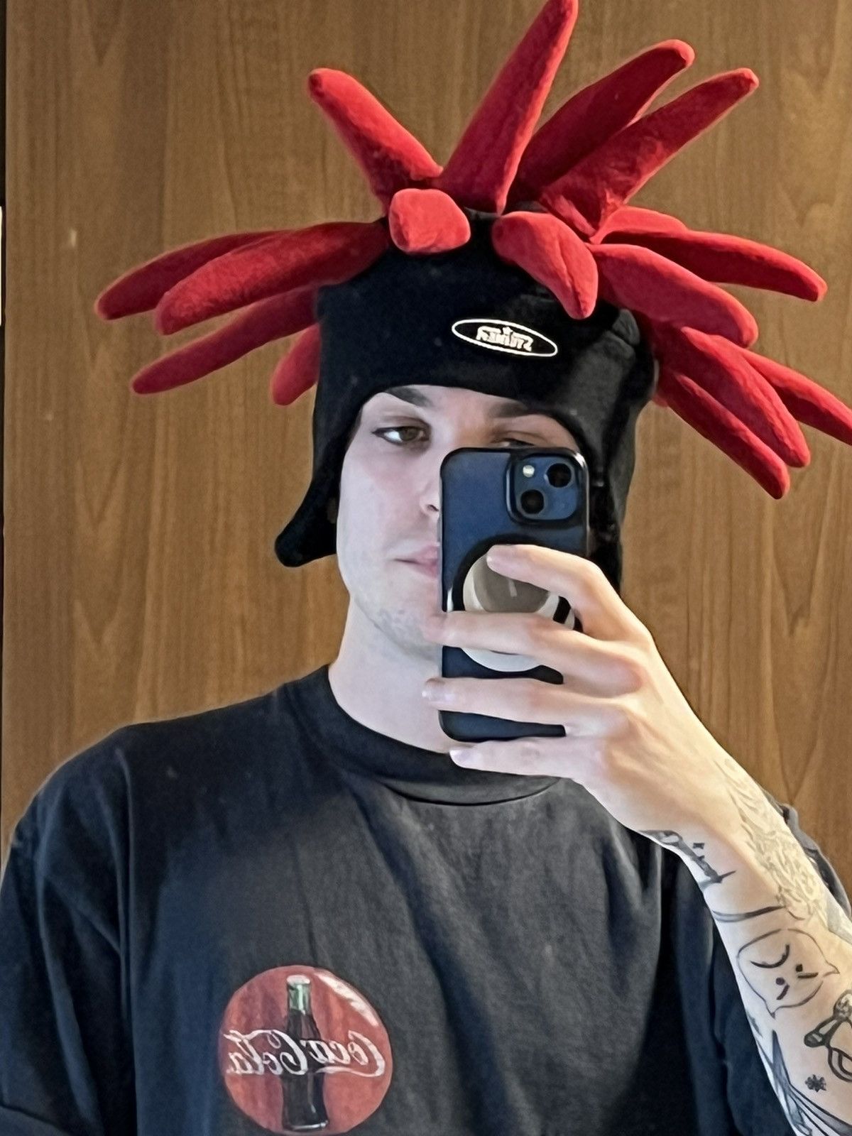 Vintage Spikes dreads vintage fleece ski hat rave cyber style gabber Size ONE SIZE - 3 Thumbnail