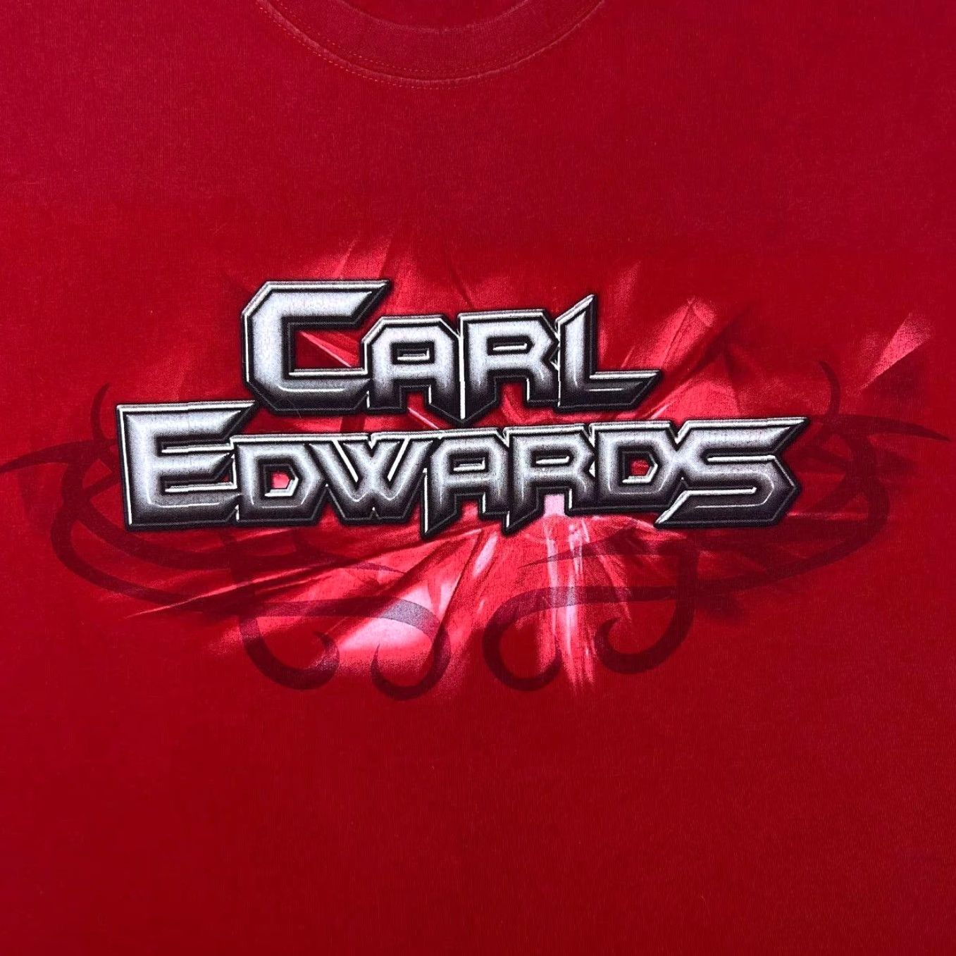 Chase Authentics VINTAGE Chase Authentics Carl Edwards Nascar Racing Graphic Red T-Shirt XL Adult Mens Short Sleeve Cotton Shirt Size US XL / EU 56 / 4 - 5 Thumbnail