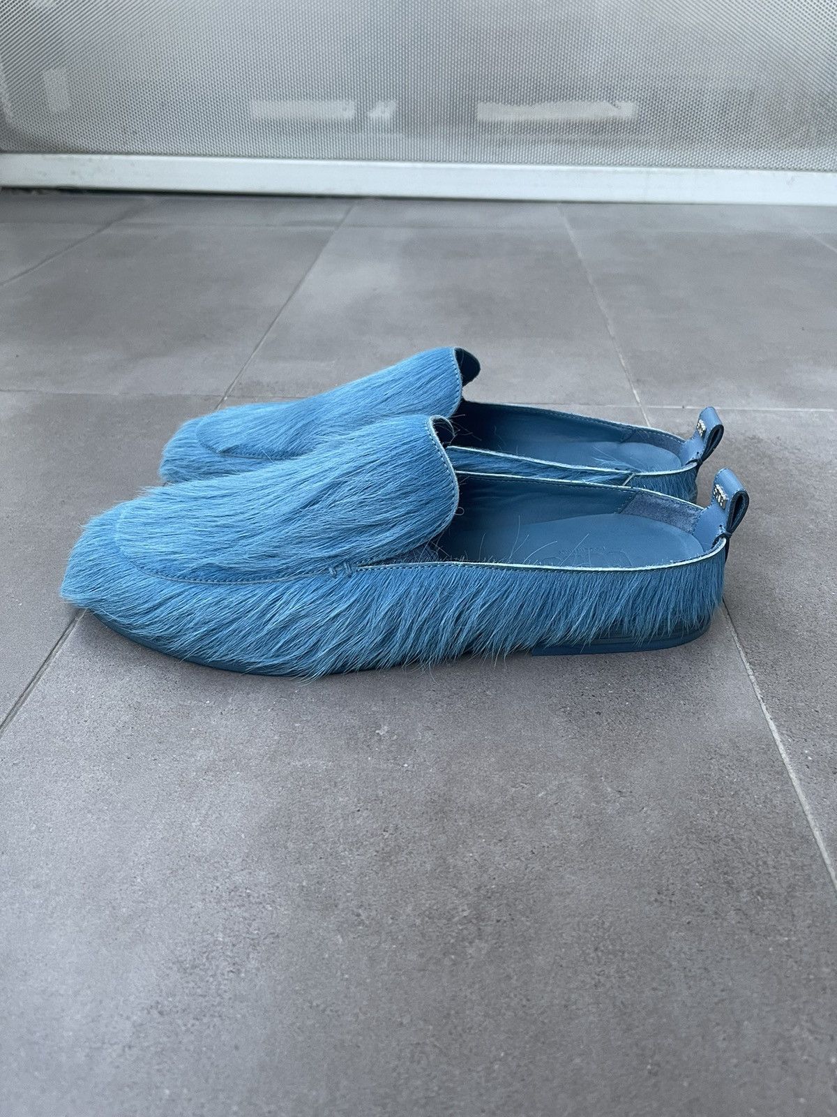 GCDS × Marni !DS! SS23 GCDS Fussbet Calf Hair Blue Cavallino Mules Clogs Size US 10 / EU 43 - 5 Thumbnail