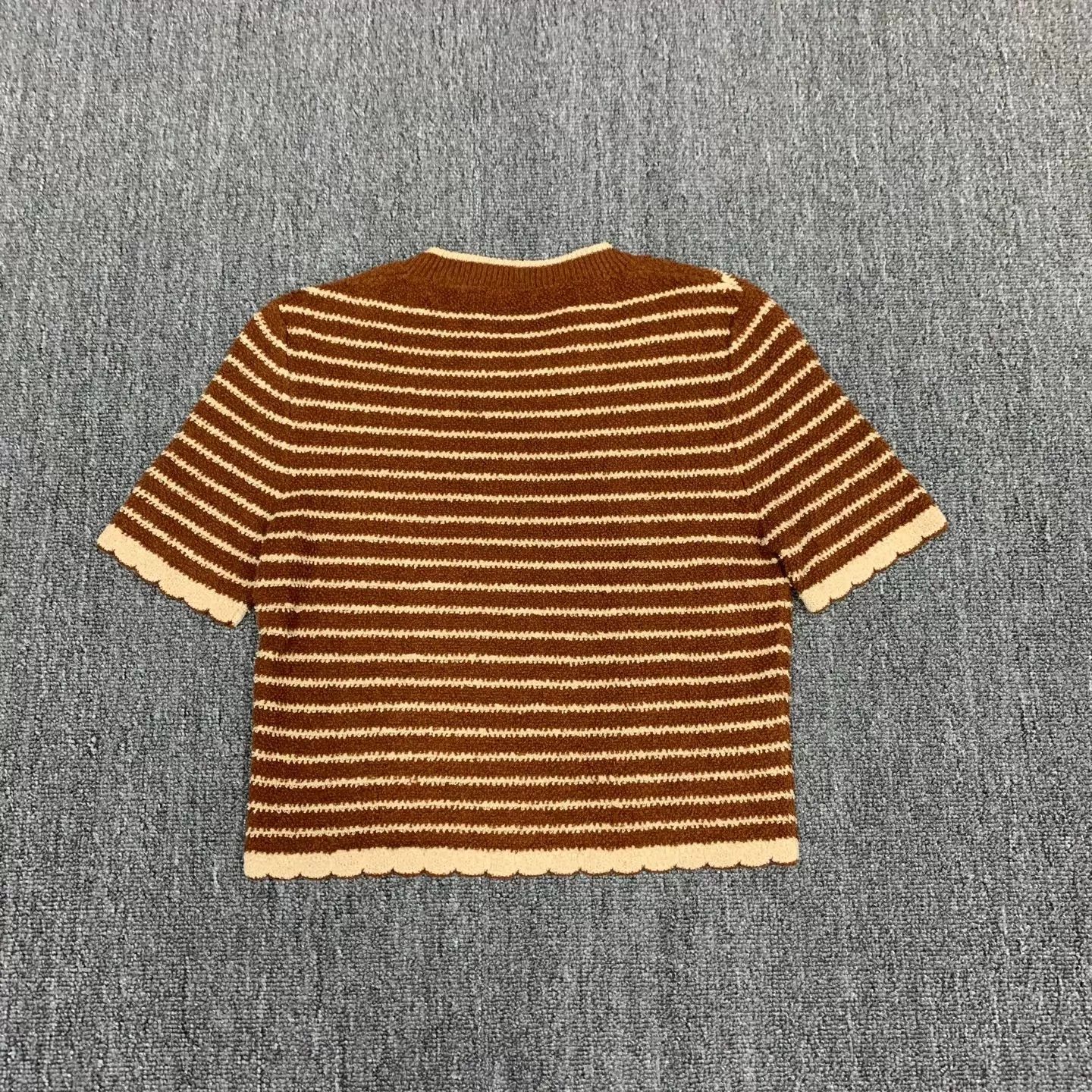 Miu Miu MIU MIU Brown Towel Stripe Knit SS 38 Size XS / US 0-2 / IT 36-38 - 2 Thumbnail