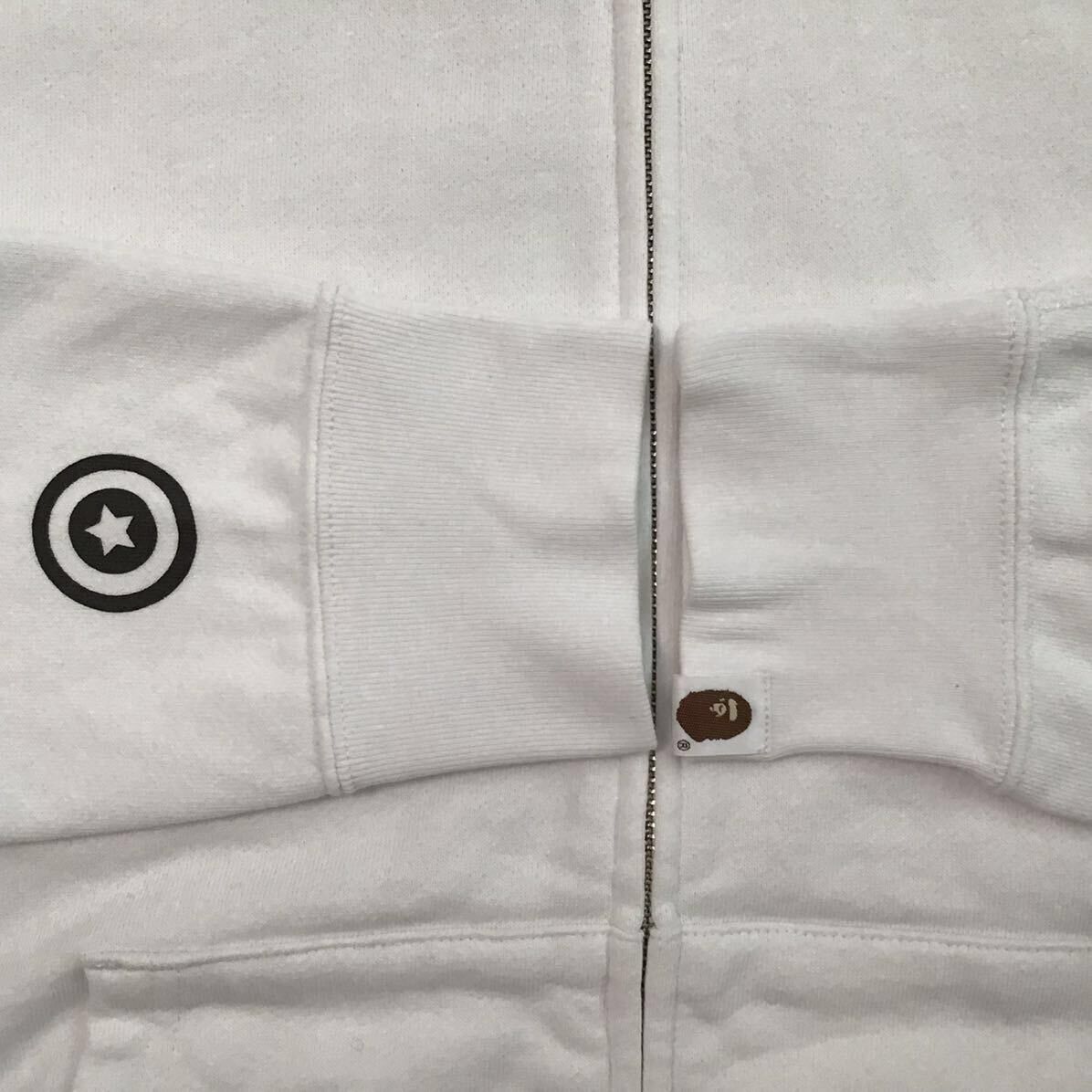 Bape BAPE Reflector Shark full zip hoodie White a bathing ape Size US M / EU 48-50 / 2 - 6 Thumbnail