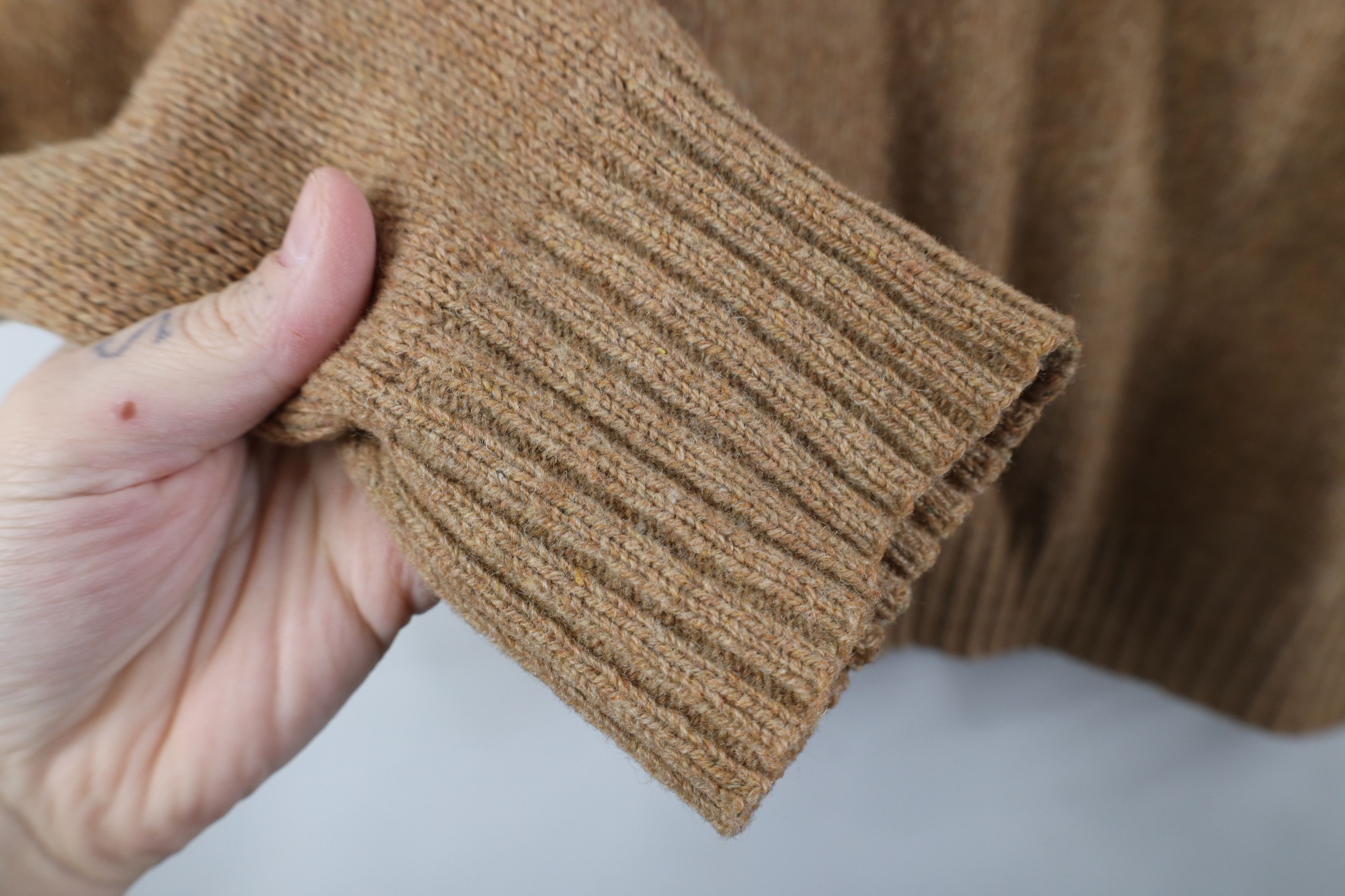 Vintage Vintage 70s Streetwear Wool Blend Crewneck Sweater Beige USA Size US L / EU 52-54 / 3 - 7 Thumbnail
