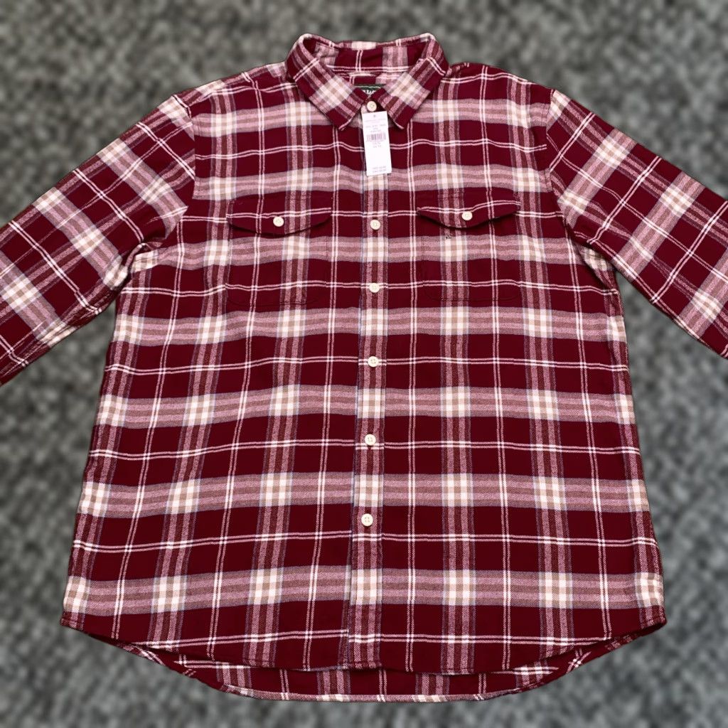 American Eagle Outfitters American Eagle Outfitters Shirt Mens XL Plaid Button-Up Flannel Red Cotton Pocket Long Sleeve Vintage? No Size US XL / EU 56 / 4 - 1 Thumbnail