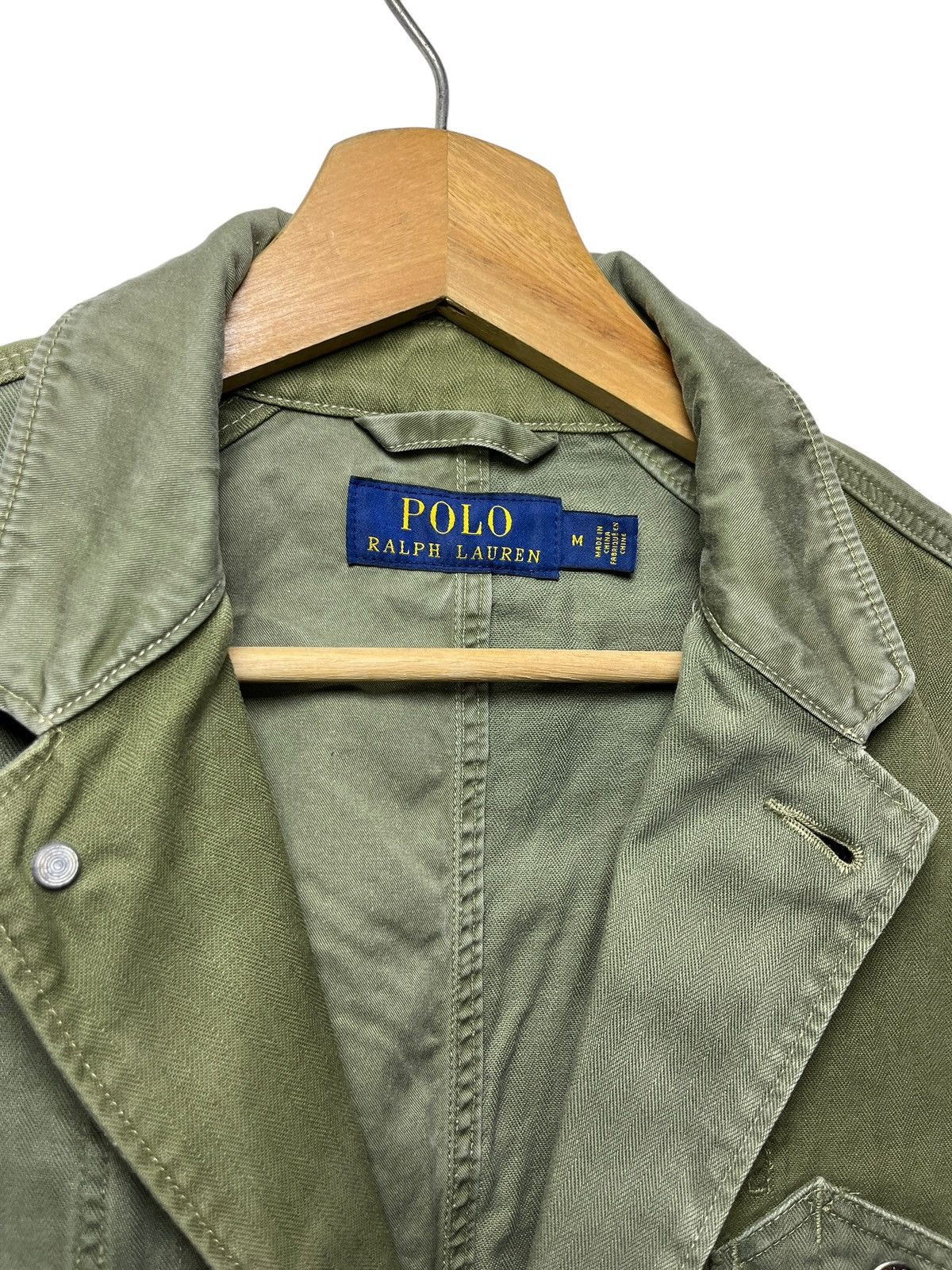 Polo Ralph Lauren Patchwork Green Herringbone Twill Sport Coat Size US M / EU 48-50 / 2 - 4 Thumbnail