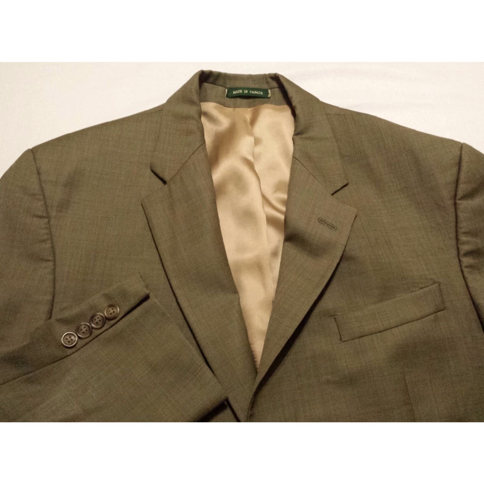 Ralph Lauren Ralph Lauren Blazer Mens 42 Long Solid Green Wool 2 Button Jacket Coat Wrapper 100% Wool - Vintage? No, 4-button Sleeve - Regular Fit Size US XL / EU 56 / 4 - 2 Thumbnail