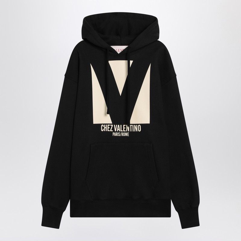 Valentino Valentino Black Sweatshirt With Chez Valentino Print Size XS / US 0-2 / IT 36-38 - 1 Thumbnail