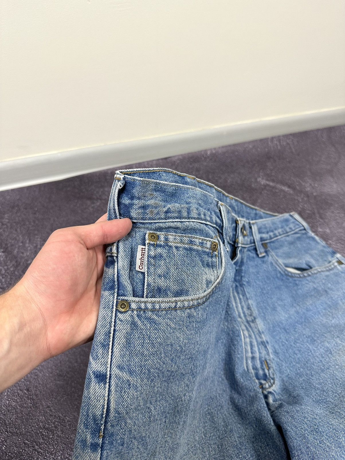 Carhartt Vintage Carhartt Light Blue USA Denim Faded Opium Work Jeans Size US 38 / EU 54 - 11 Thumbnail