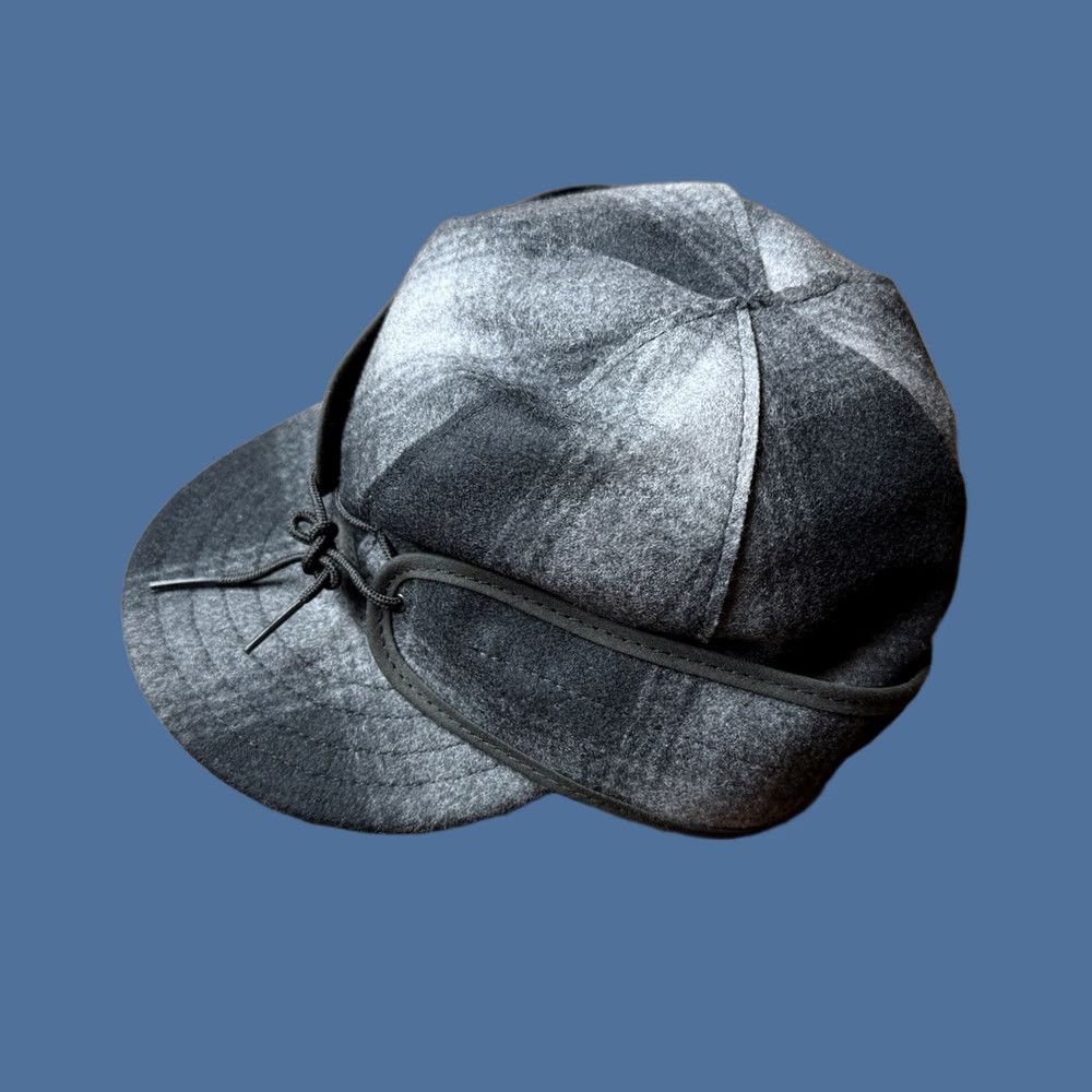 Vintage Stormy Kromer Hat Cap Mens 7 Gray Black Plaid Wool Winter Made USA Ear Flap Lined Baseball Cap Men Size ONE SIZE - 1 Thumbnail