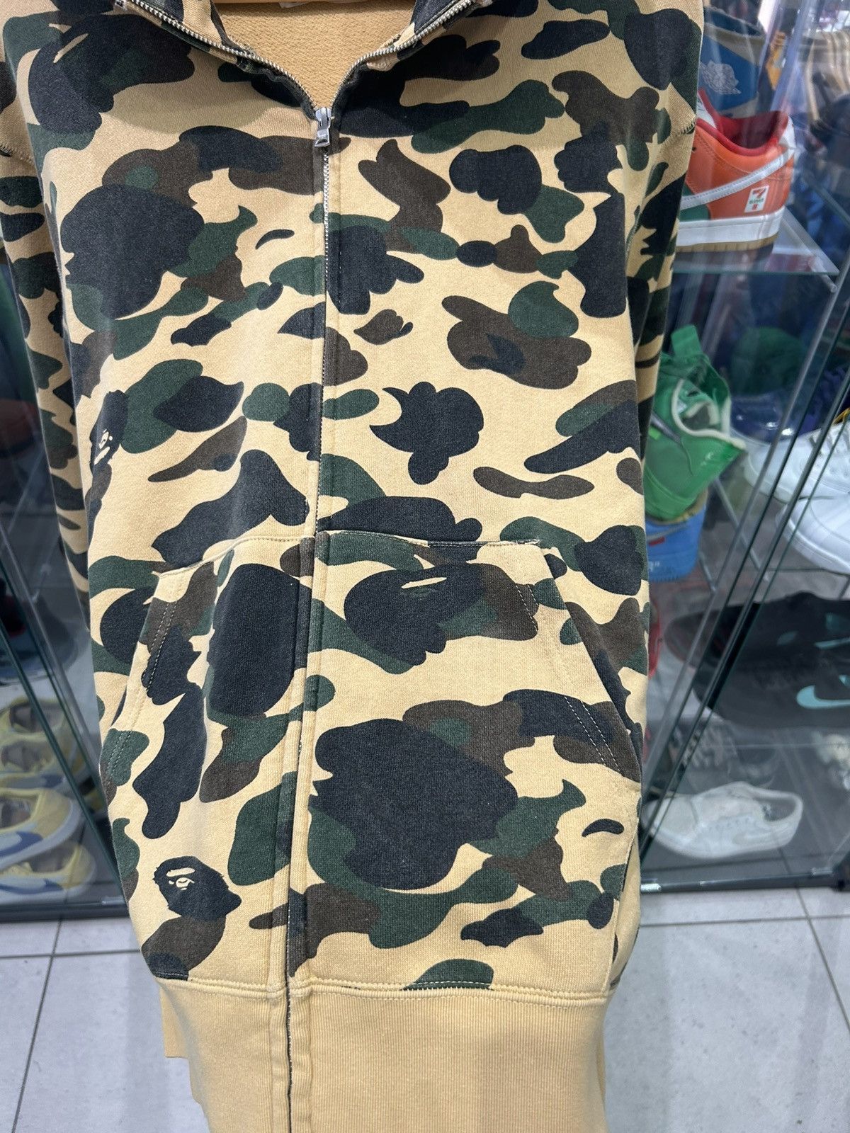 Bape Bape 1st camo yellow ape full zip up hoodie Size US XL / EU 56 / 4 - 2 Thumbnail