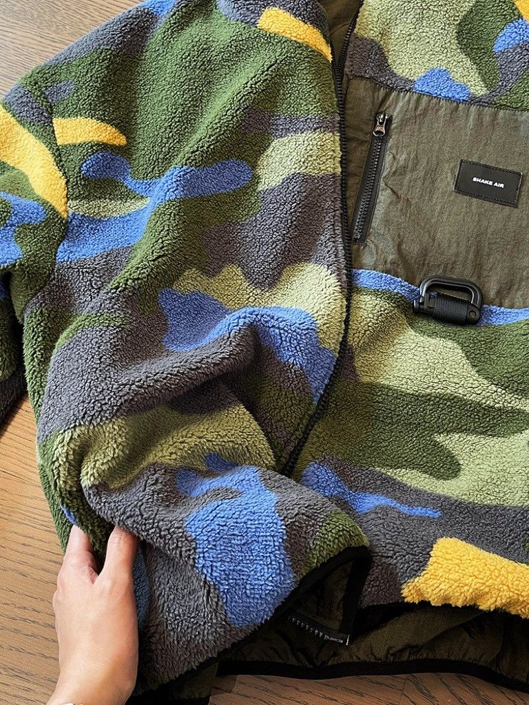 Japanese Brand × Vintage Camouflage retro fluffy fleece reversible zip hooded jacket Size US M / EU 48-50 / 2 - 9 Thumbnail