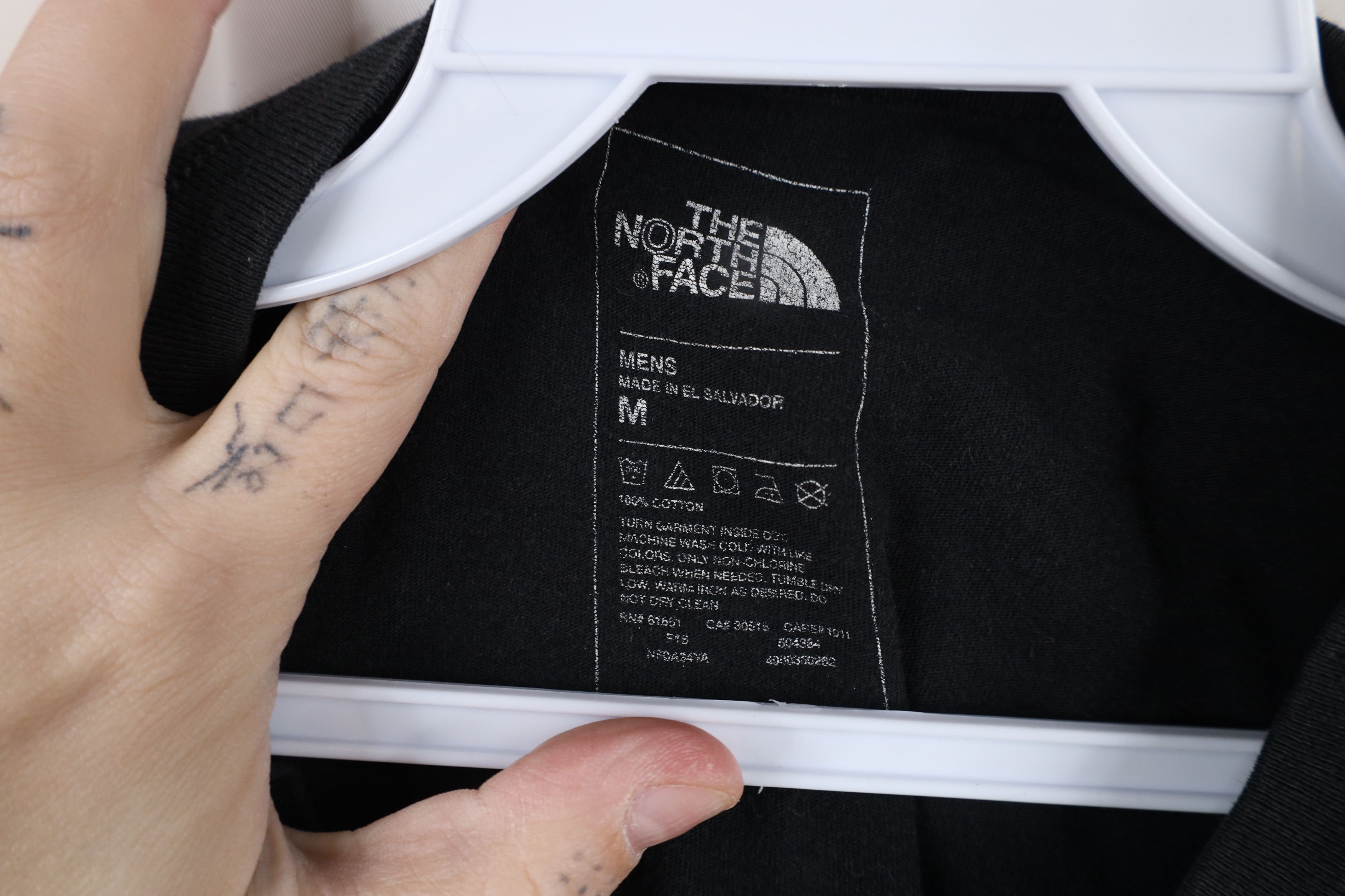 The North Face × Vintage Vintage Y2K The North Face Spell Out Triple Black T-Shirt Size US M / EU 48-50 / 2 - 6 Thumbnail