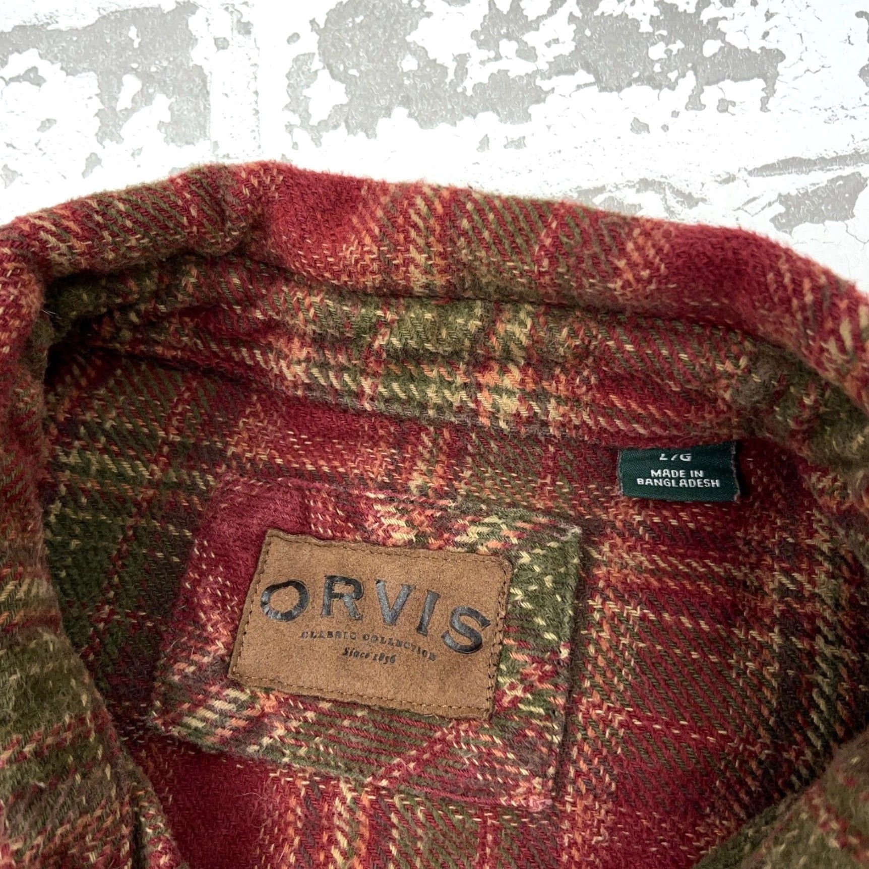 Orvis Orvis Button-Up Shacket Men Medium Red Plaid Flannel Shirt Jacket Up Button Pocket Unlined Size US M / EU 48-50 / 2 - 3 Thumbnail