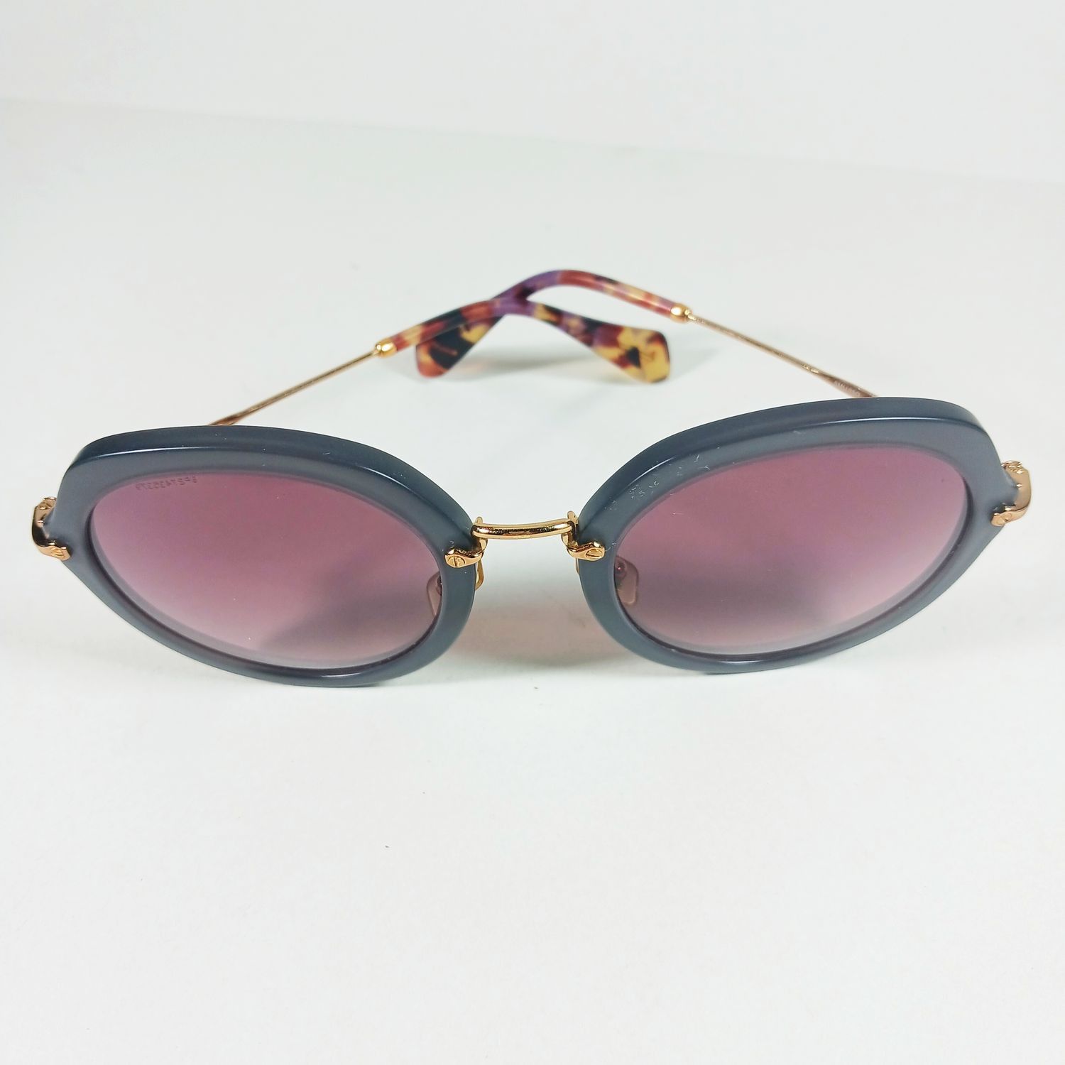 Miu Miu Miu Miu SMU05Q Gray/Brown Oversize Round Sunglasses w/Case Size ONE SIZE - 7 Thumbnail