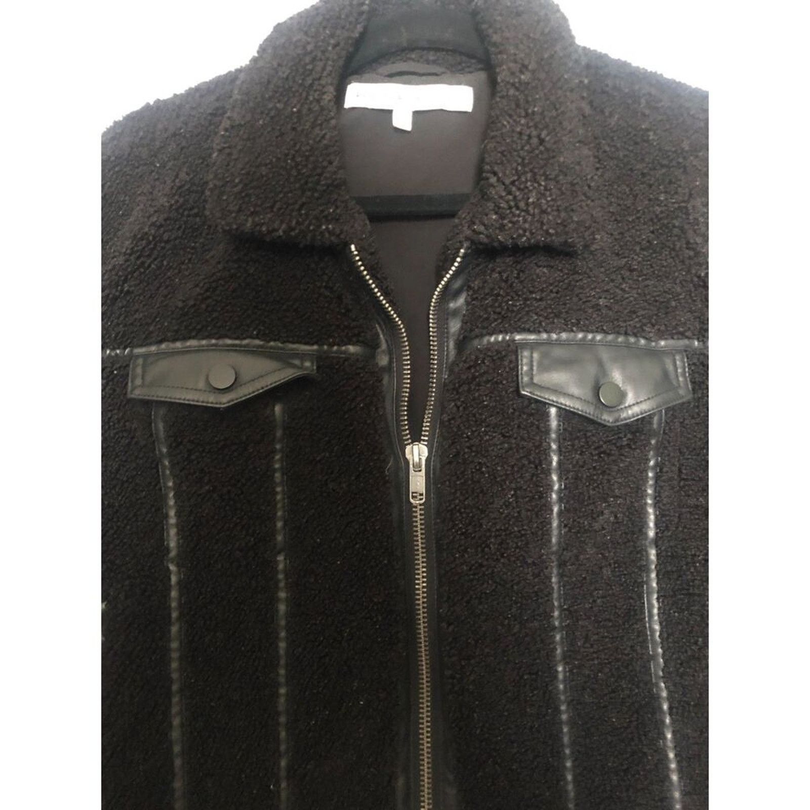Rebecca Minkoff REBECCA MINKOFF Clark Faux shearling Trimmed Jacket XS Size XS / US 0-2 / IT 36-38 - 6 Thumbnail