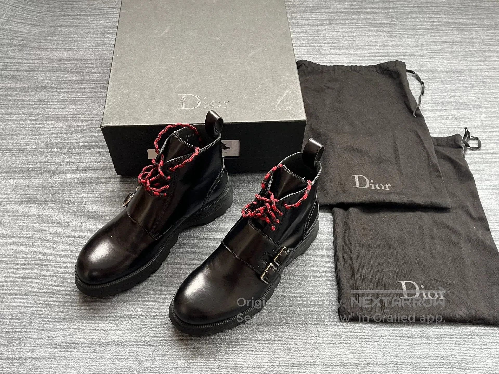 Dior Dior Homme Red String Leather Boots. Size US 8 / EU 41 - 1 Thumbnail