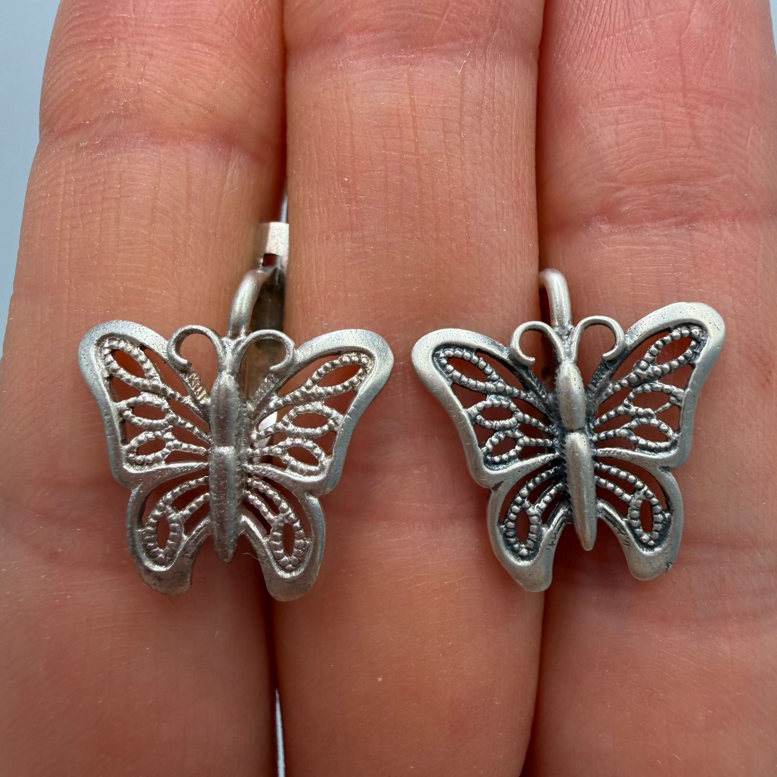 Vintage Vintage 925 Sterling Silver Filigree Dangle Earrings Size ONE SIZE - 2 Thumbnail