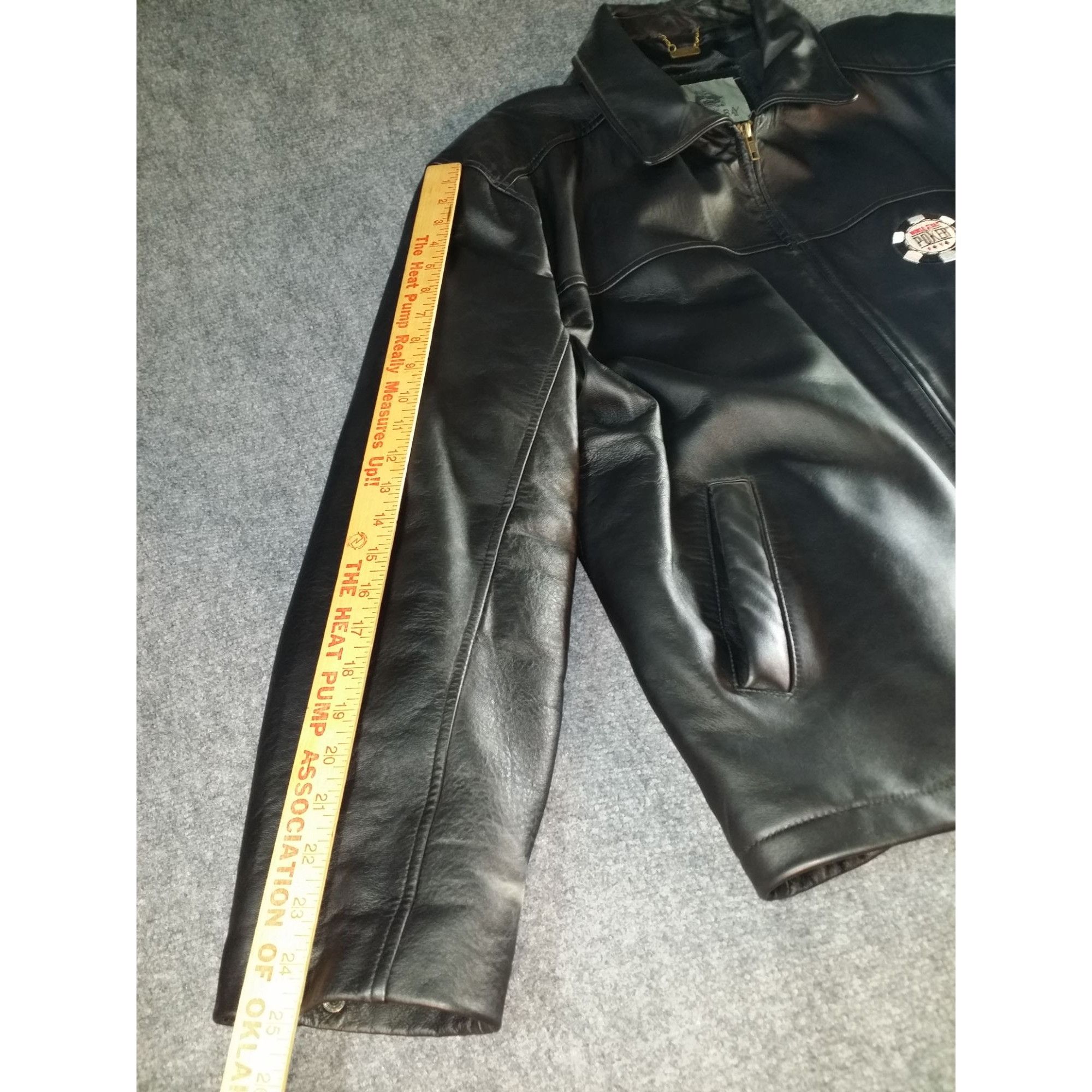 Vintage World Series Of Poker Genuine Leather Jacket Men Sz XL Black Size US XL / EU 56 / 4 - 4 Thumbnail
