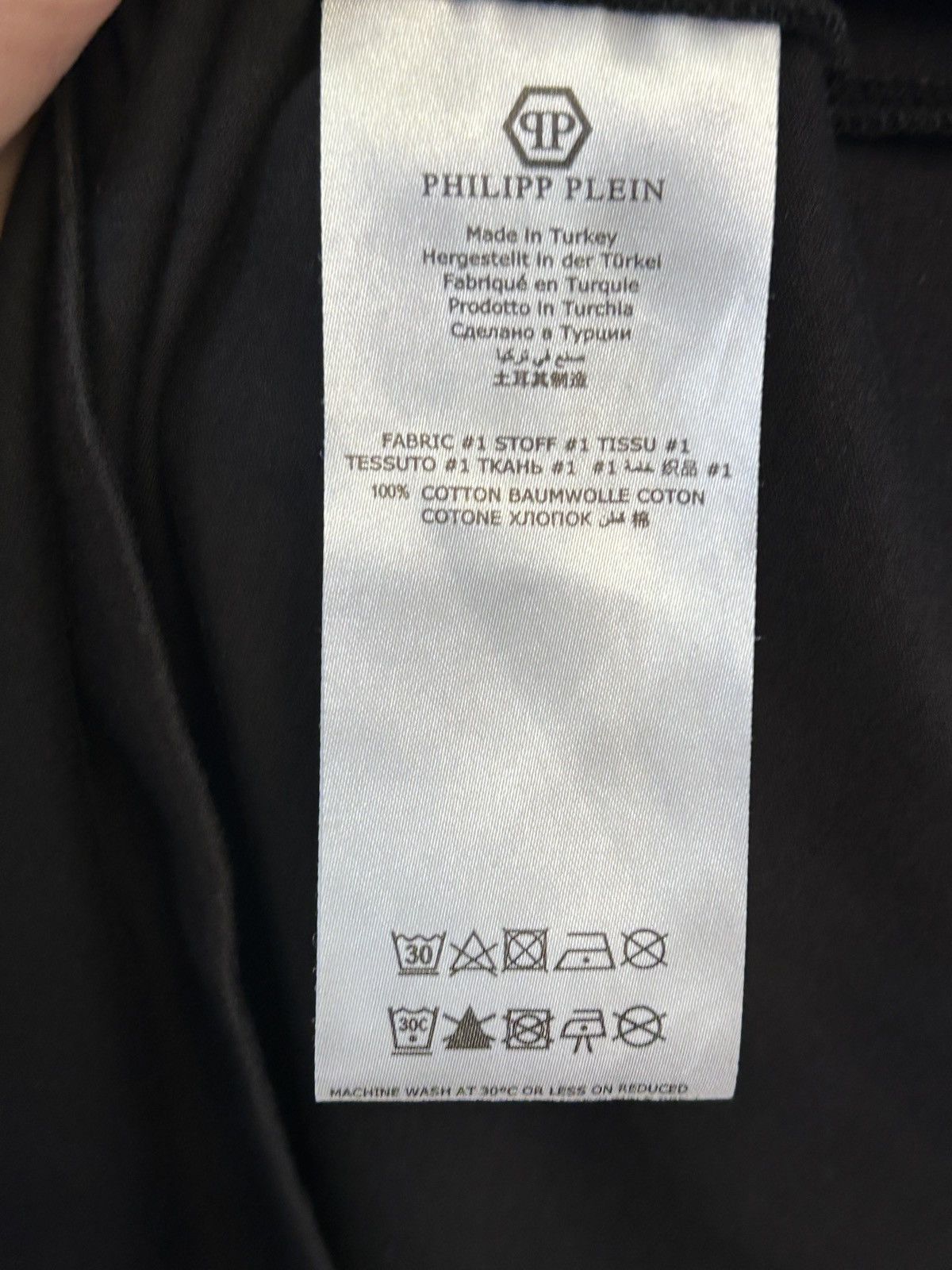 Philipp Plein Philipp Plein Black Rear Monogram T-Shirt Black XL Size US XL / EU 56 / 4 - 6 Thumbnail