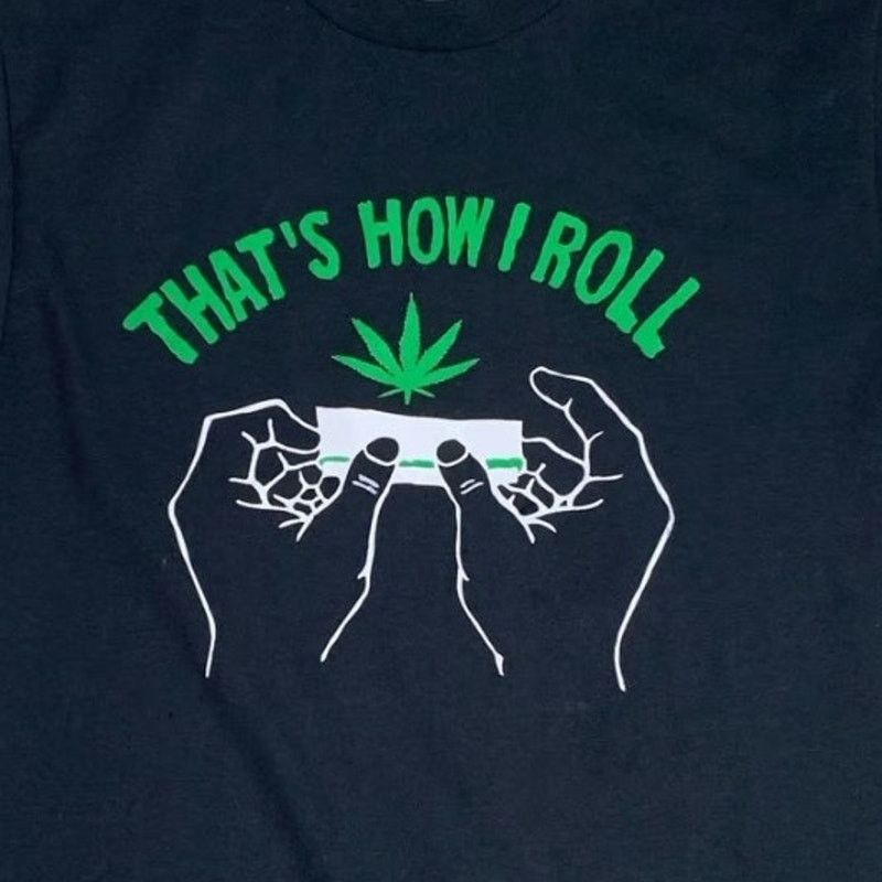Gildan Gildan Men's Size Small T-Shirt Black Plant Weed Rolling Size US S / EU 44-46 / 1 - 2 Thumbnail