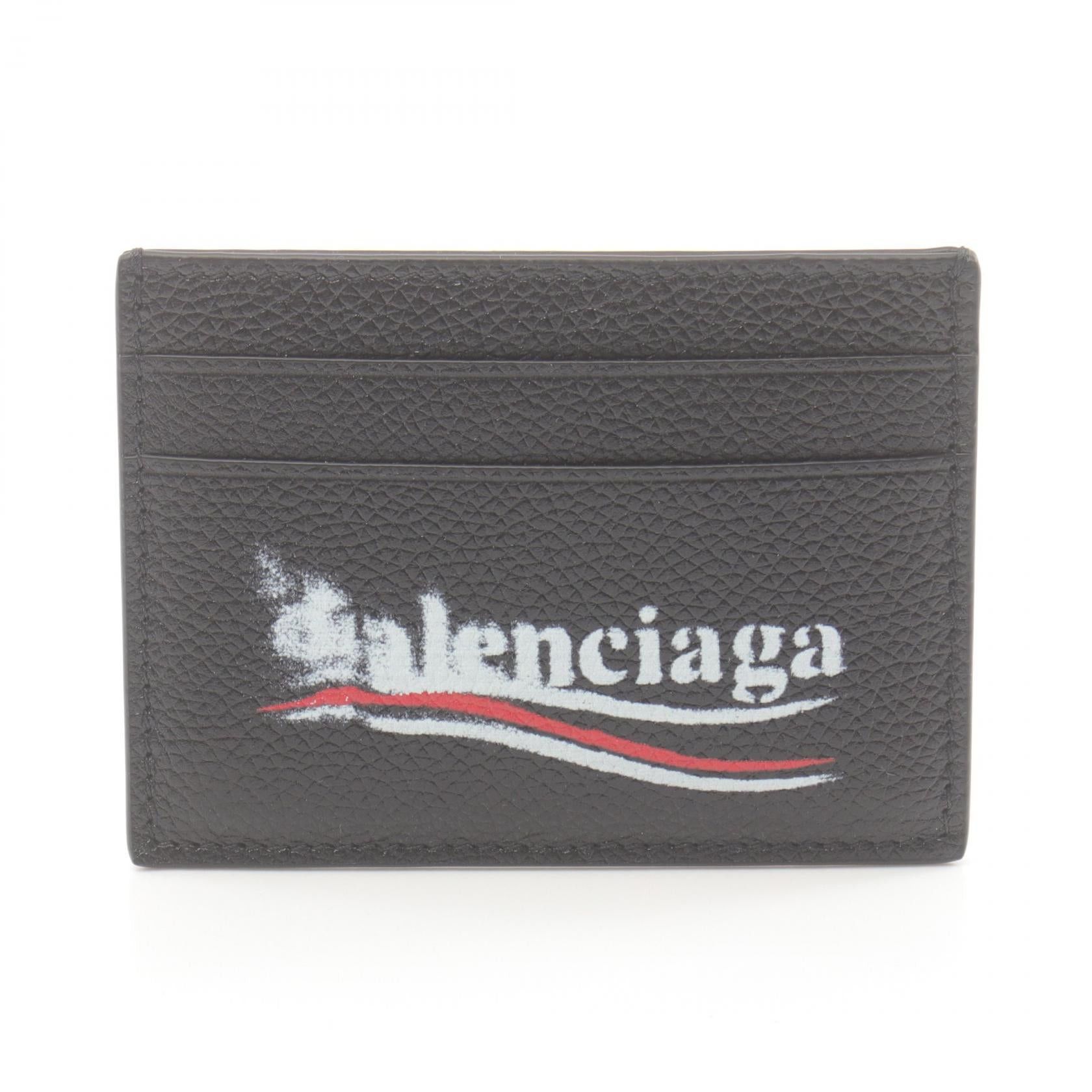 Balenciaga Card Case Leather Black