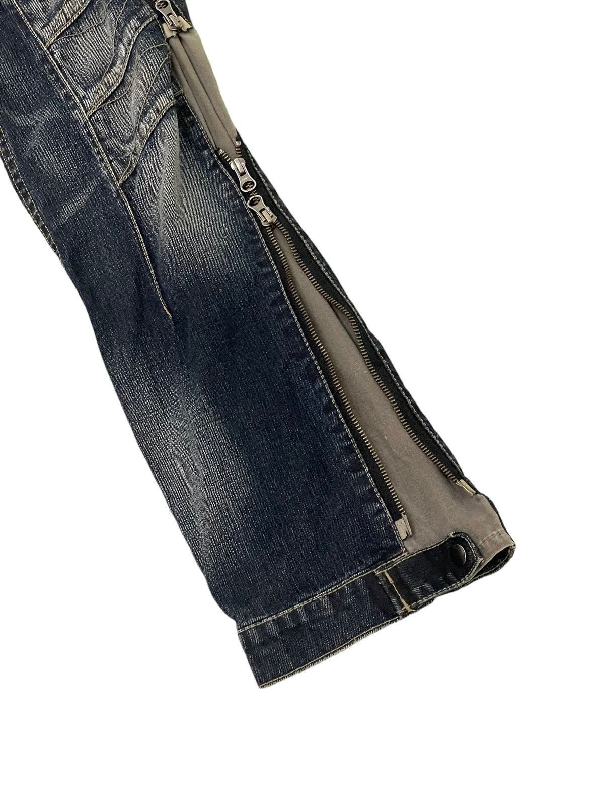 PPFM Slim Jeans PPFM Japan Multizipped Faded 8🟦4 Size US 32 / EU 48 - 4 Thumbnail