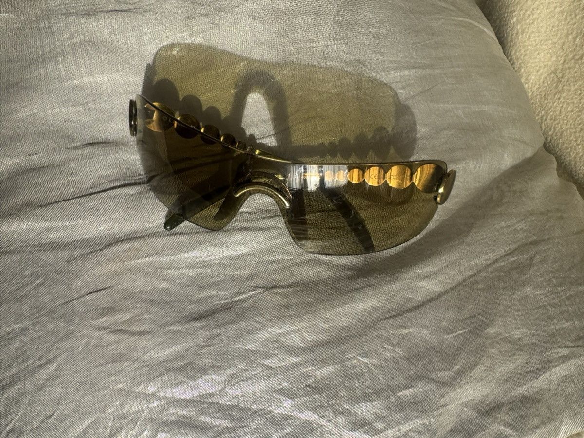 Dior Dior green y2k shield sunglasses Size ONE SIZE - 1 Thumbnail