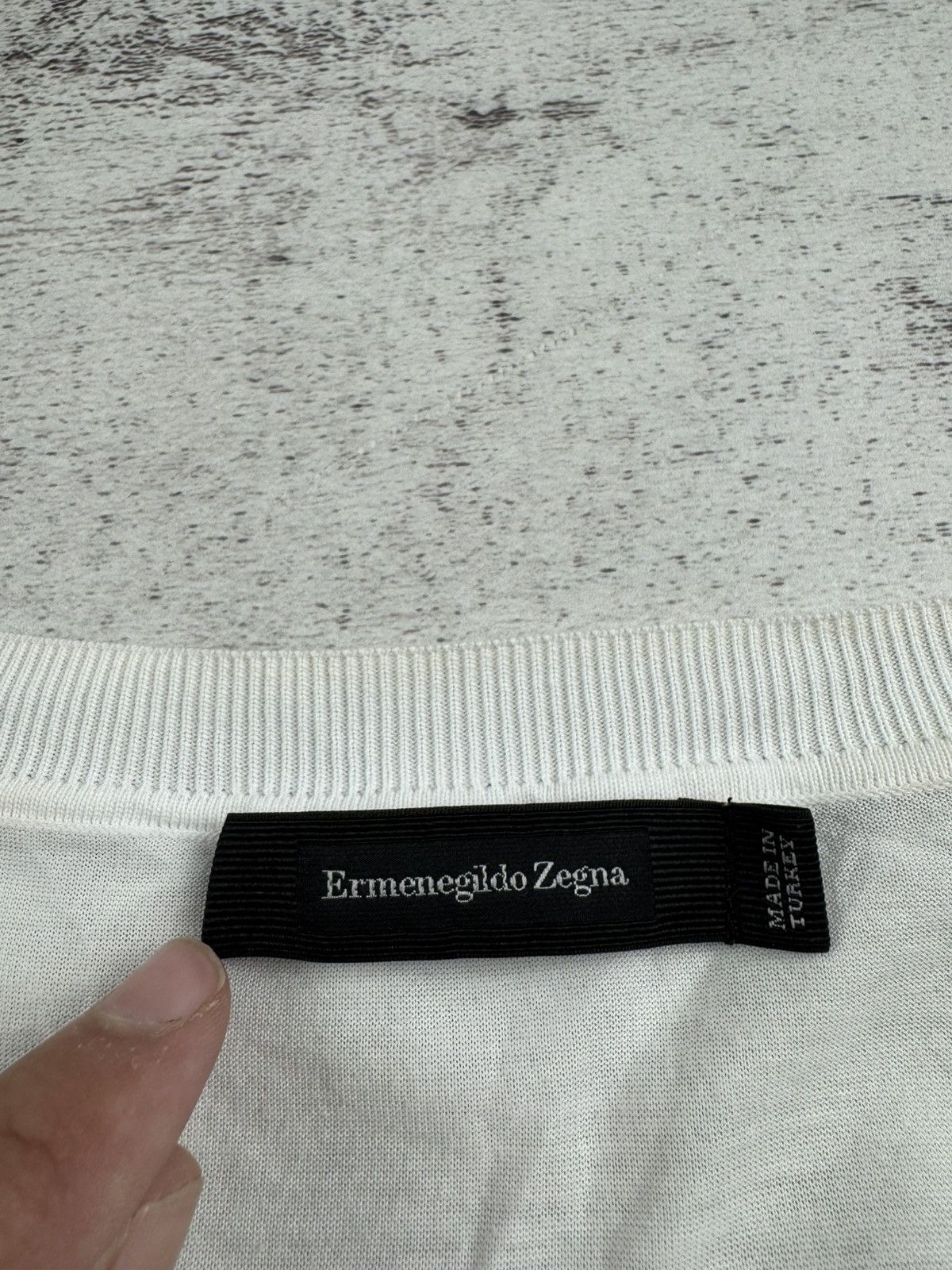 Ermenegildo Zegna Ermenegildo Zegna Size 52 Large Luxury White Mini Logo Men’s T Shirt Tee Jersey Size US L / EU 52-54 / 3 - 9 Thumbnail