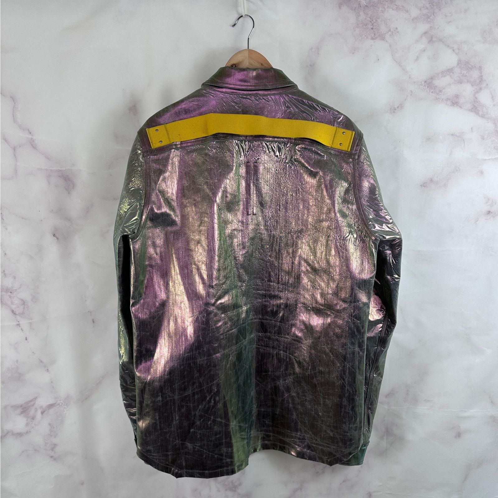 Rick Owens Rick Owens S/S20 Iris Shiny Denim Outershirt Size US L / EU 52-54 / 3 - 7 Thumbnail