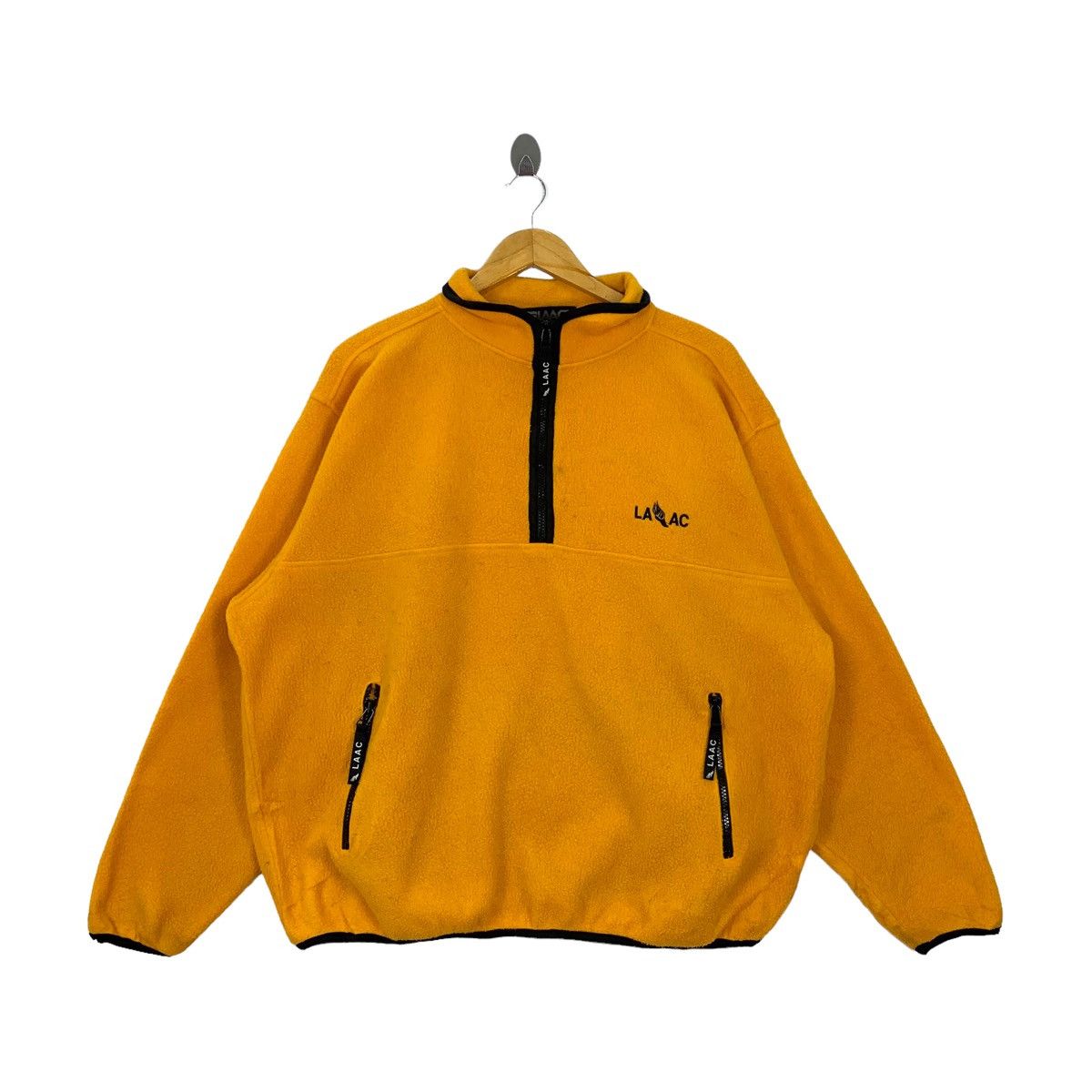 Vintage Vintage LAACO California Usa Fleece Half Zipper Sweatshirt Size US L / EU 52-54 / 3 - 1 Thumbnail