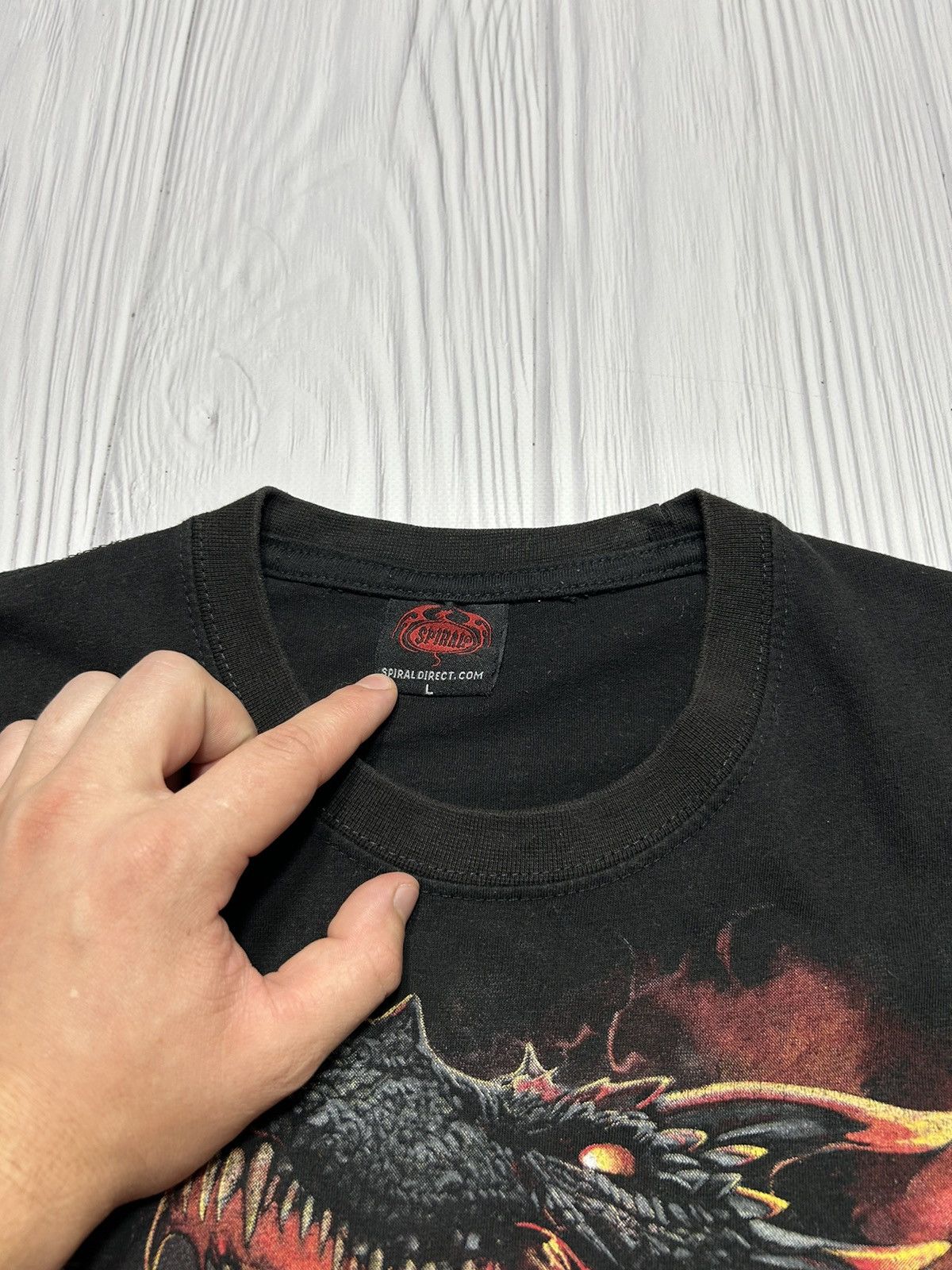 Vintage Vintage Y2K Fire Dragon Allprinted T-Shirt Size US L / EU 52-54 / 3 - 6 Thumbnail