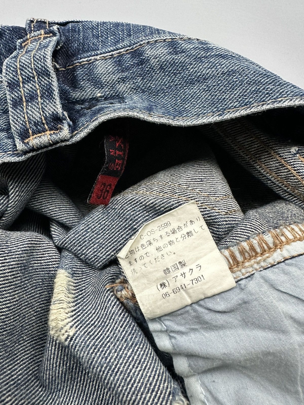 If Six Was Nine Distressed Dixie Asakura Co Ltd Flared Jeans Size US 28 / EU 44 - 9 Thumbnail