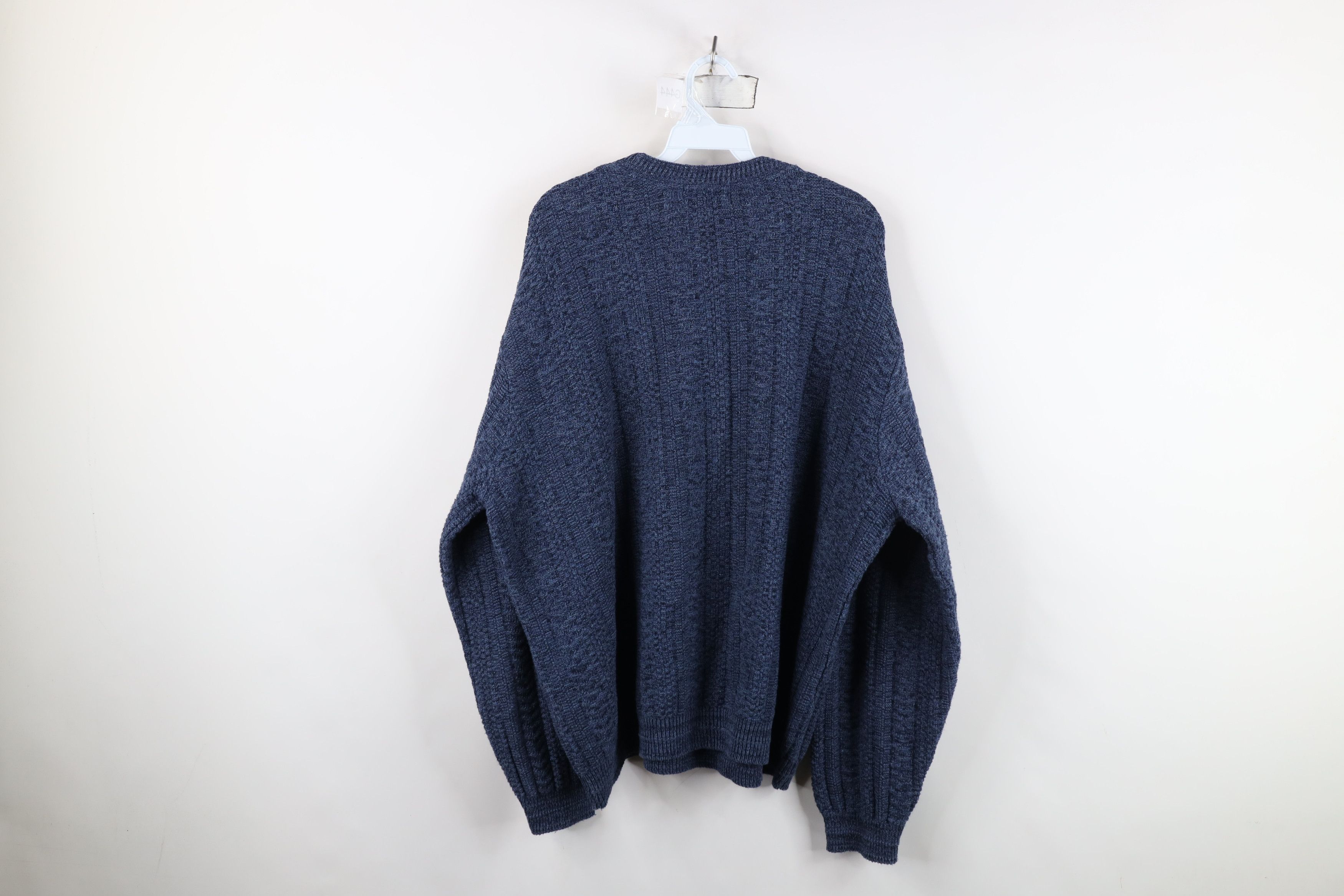 Vintage Vintage 90s Streetwear Framed Textured Knit Crewneck Sweater Size US XL / EU 56 / 4 - 7 Thumbnail