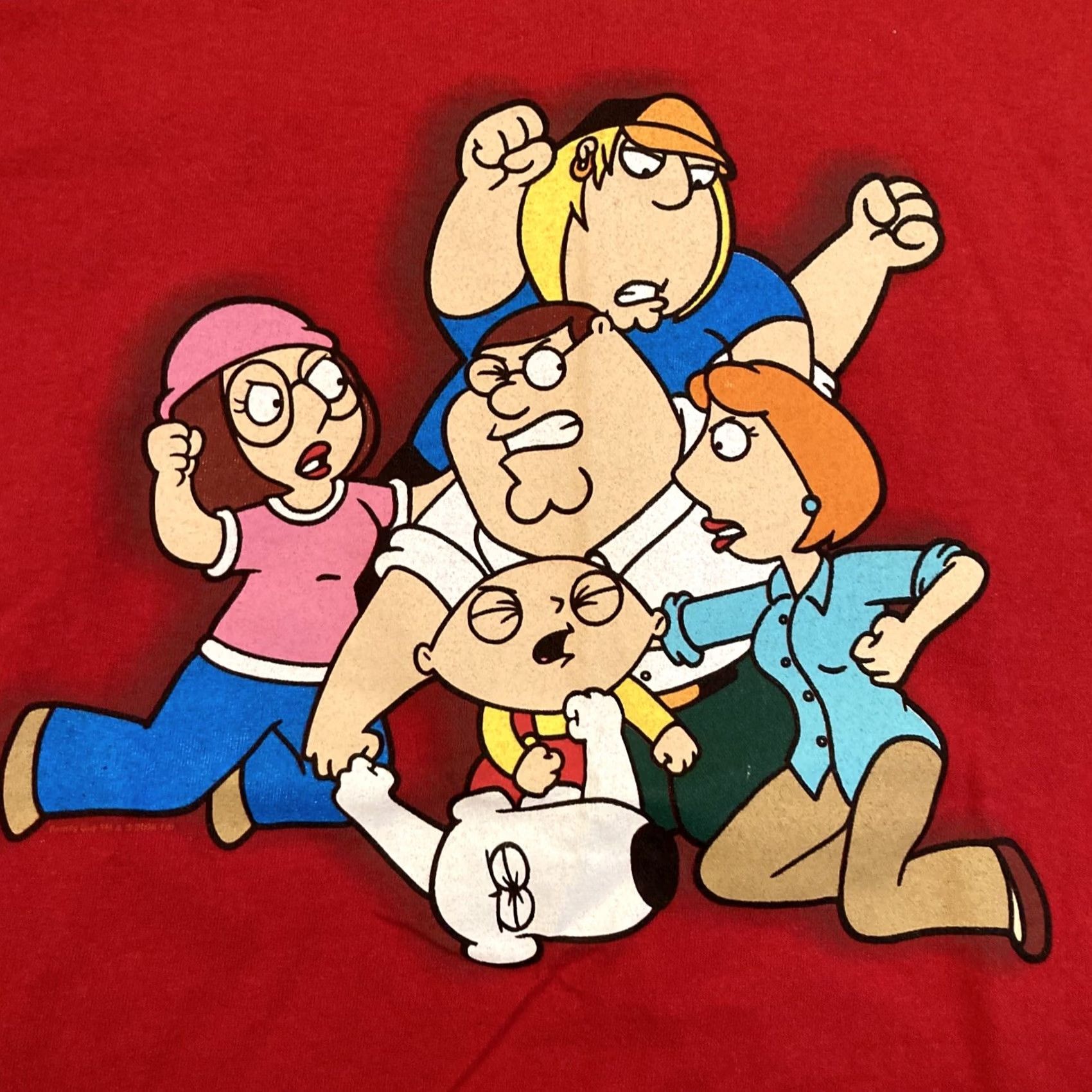 Delta VINTAGE Delta Family Guy T-Shirt Graphic Print Crew Neck Short Sleeve USA L Men Red Cartoon Size US L / EU 52-54 / 3 - 2 Thumbnail