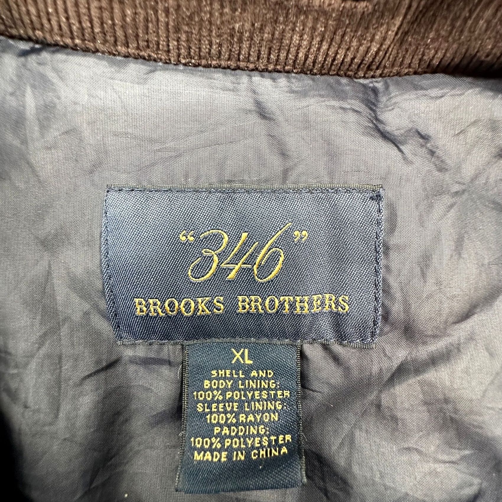 Brooks Brothers Brooks Brothers Diamond Quilted Walking Coat Mens XL Navy Blue Corduroy Zip Full Zip Overcoat Coat Mens XL Navy Blue Size US XL / EU 56 / 4 - 4 Thumbnail