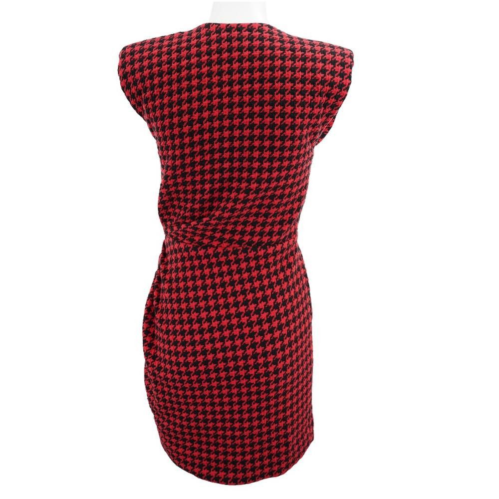 Designer Lini Red Houndstooth Mini Dress Size S Size S / US 4 / IT 40 - 5 Thumbnail