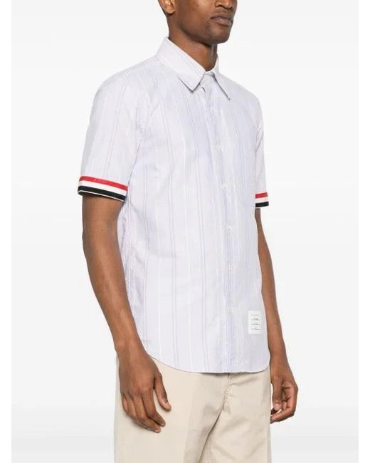 Thom Browne o1s22i1n1224 Oxford Cotton Shirt in Grey Size US S / EU 44-46 / 1 - 2 Thumbnail