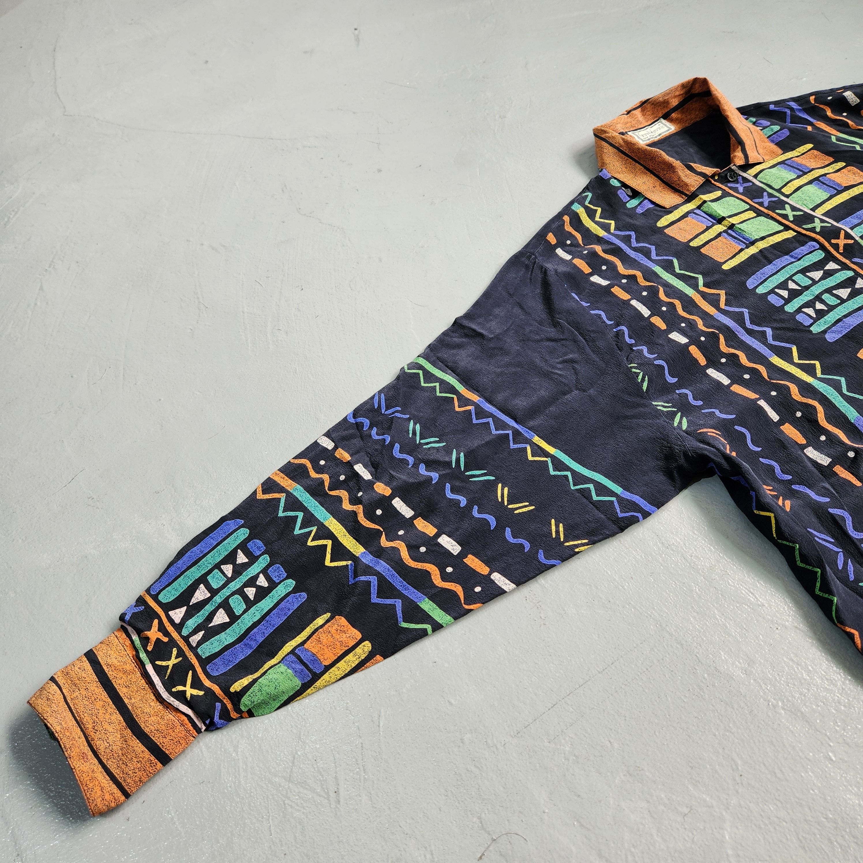 Versace Gianni Versace S/S1989 runway silk patterns shirt Size US M / EU 48-50 / 2 - 4 Thumbnail