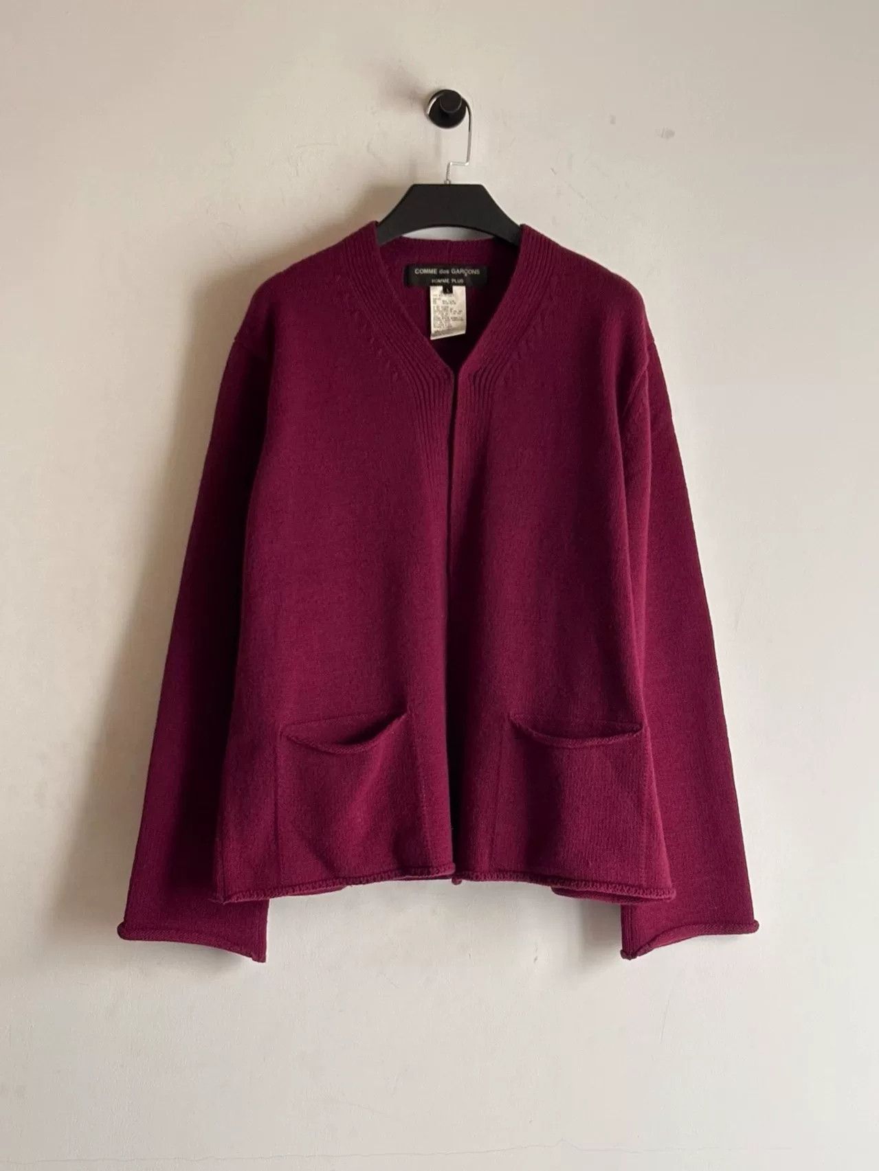 Comme des Garcons Homme Plus Comme des Garçons AW2000 Bordeaux Red Sweater Size US L / EU 52-54 / 3 - 1 Thumbnail